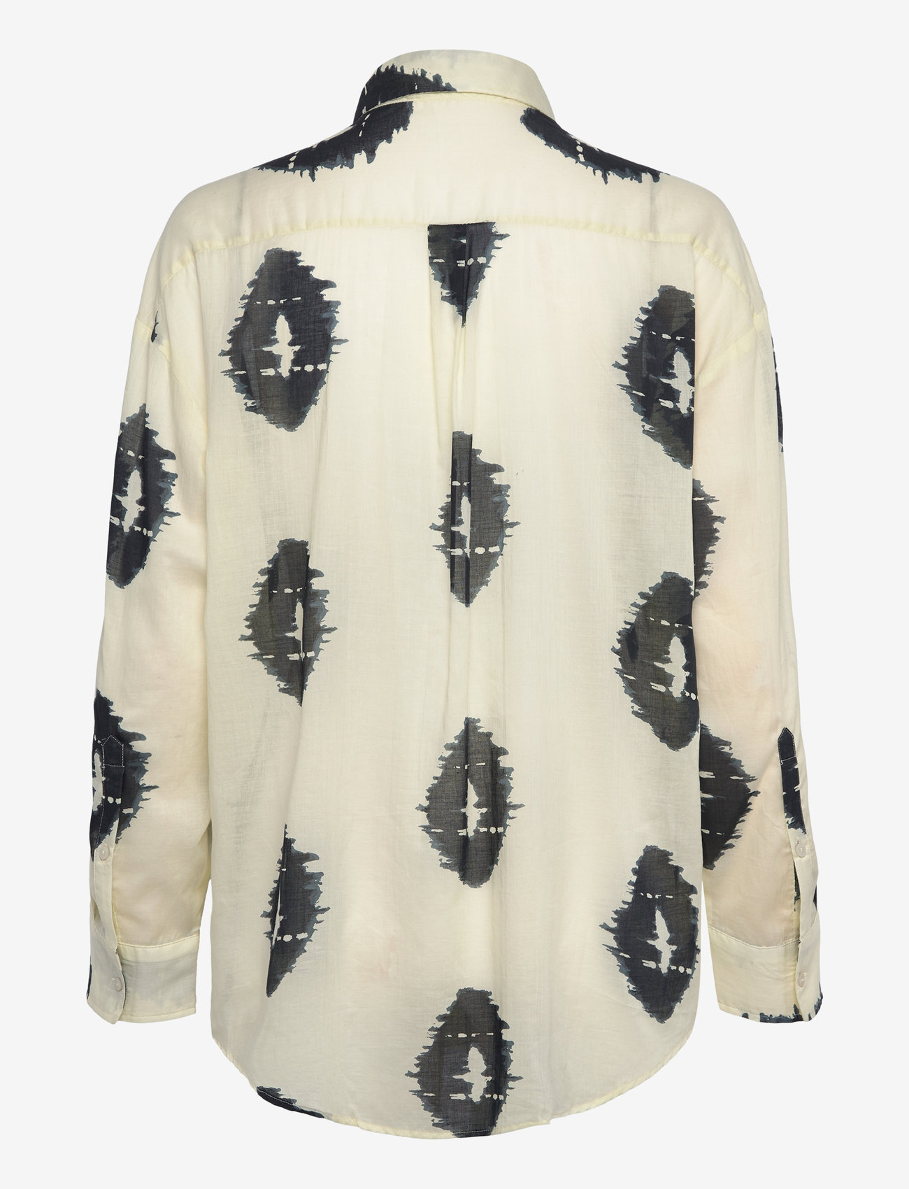 Mango - Semi-transparent printed shirt - langärmlige hemden - light beige - 1