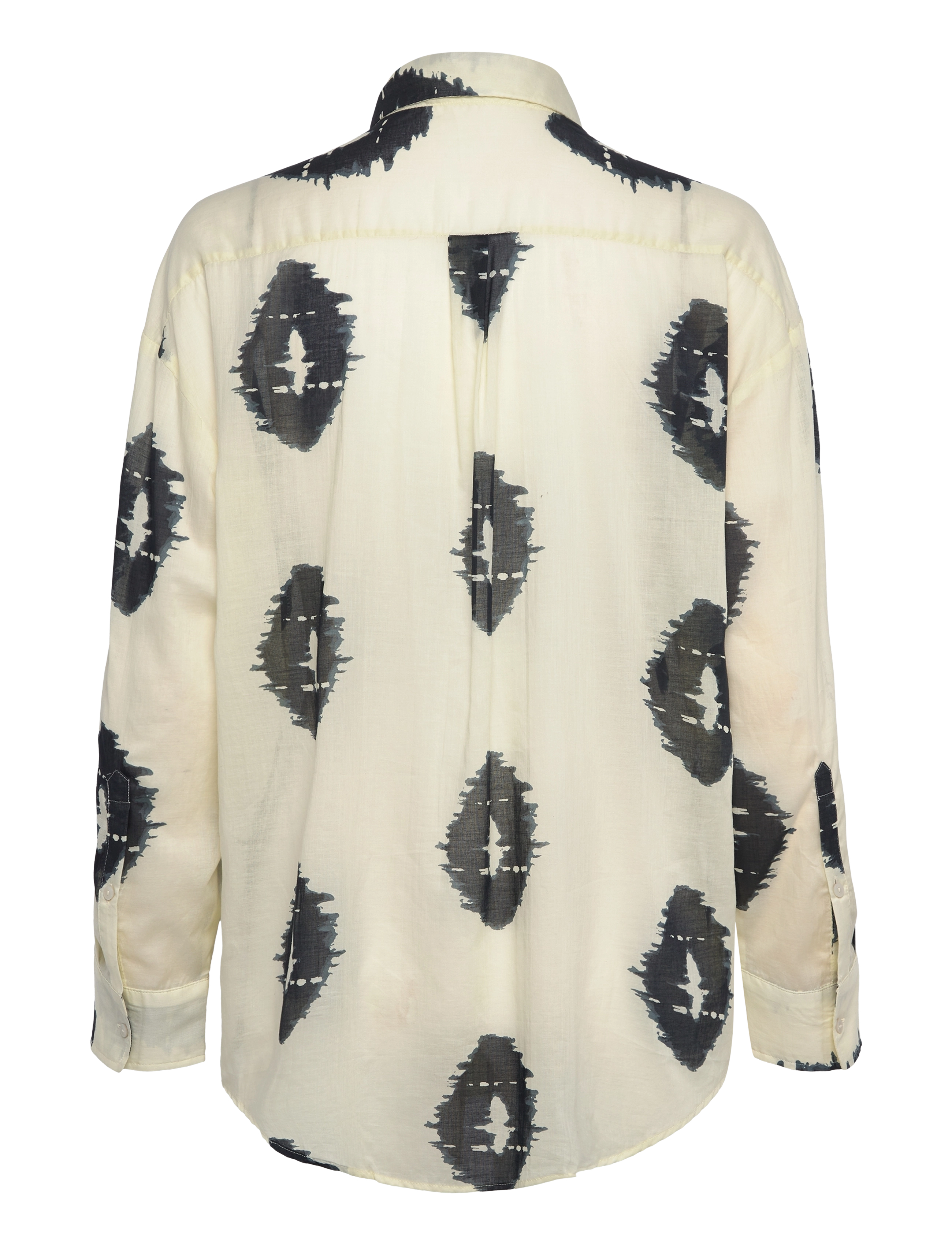 Mango - Semi-transparent printed shirt - langärmlige hemden - light beige - 2