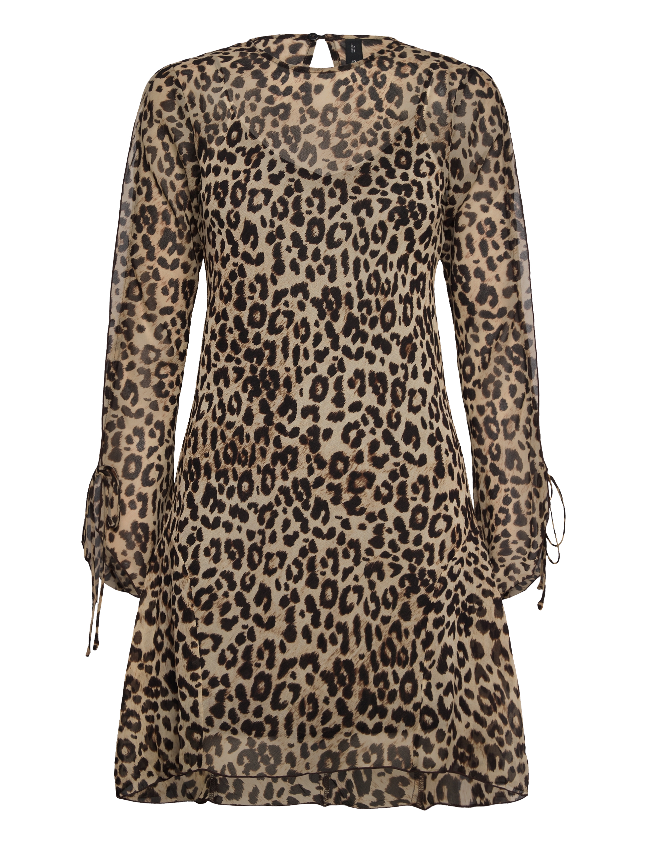 Mango Short leopard-print dress - Korta klänningar - BLACK / brown