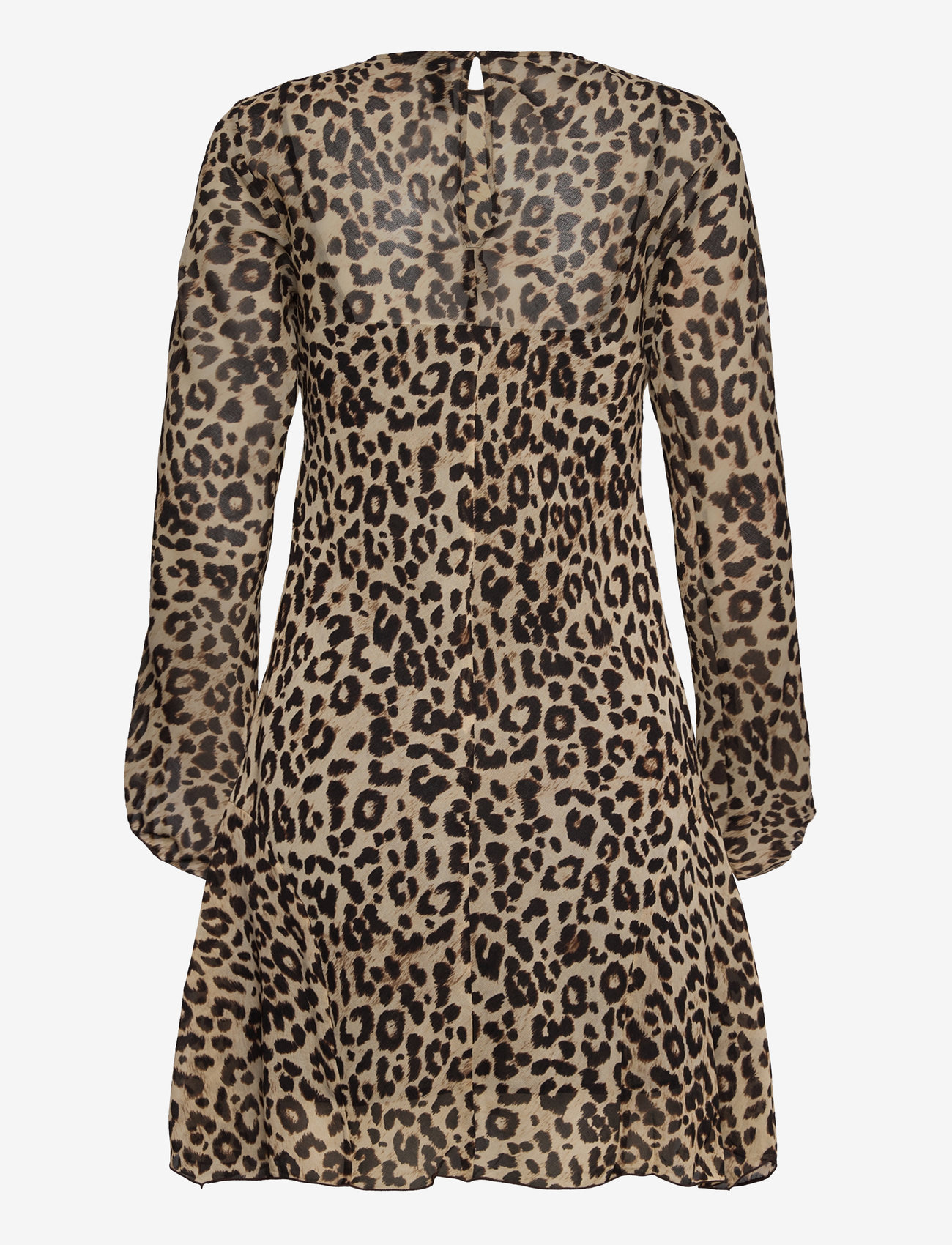 Mango - Short leopard-print dress - korte kjoler - black - 1