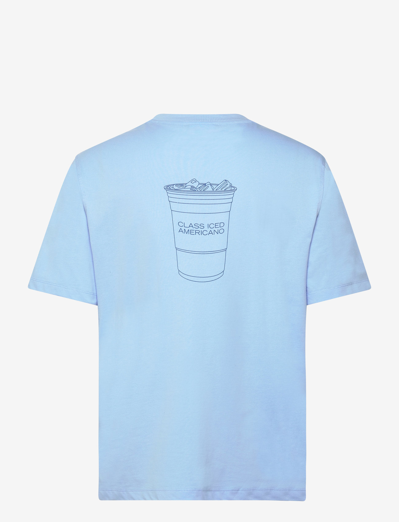 Mango - 100% cotton printed t-shirt - höstkläder - lt-pastel blue - 1