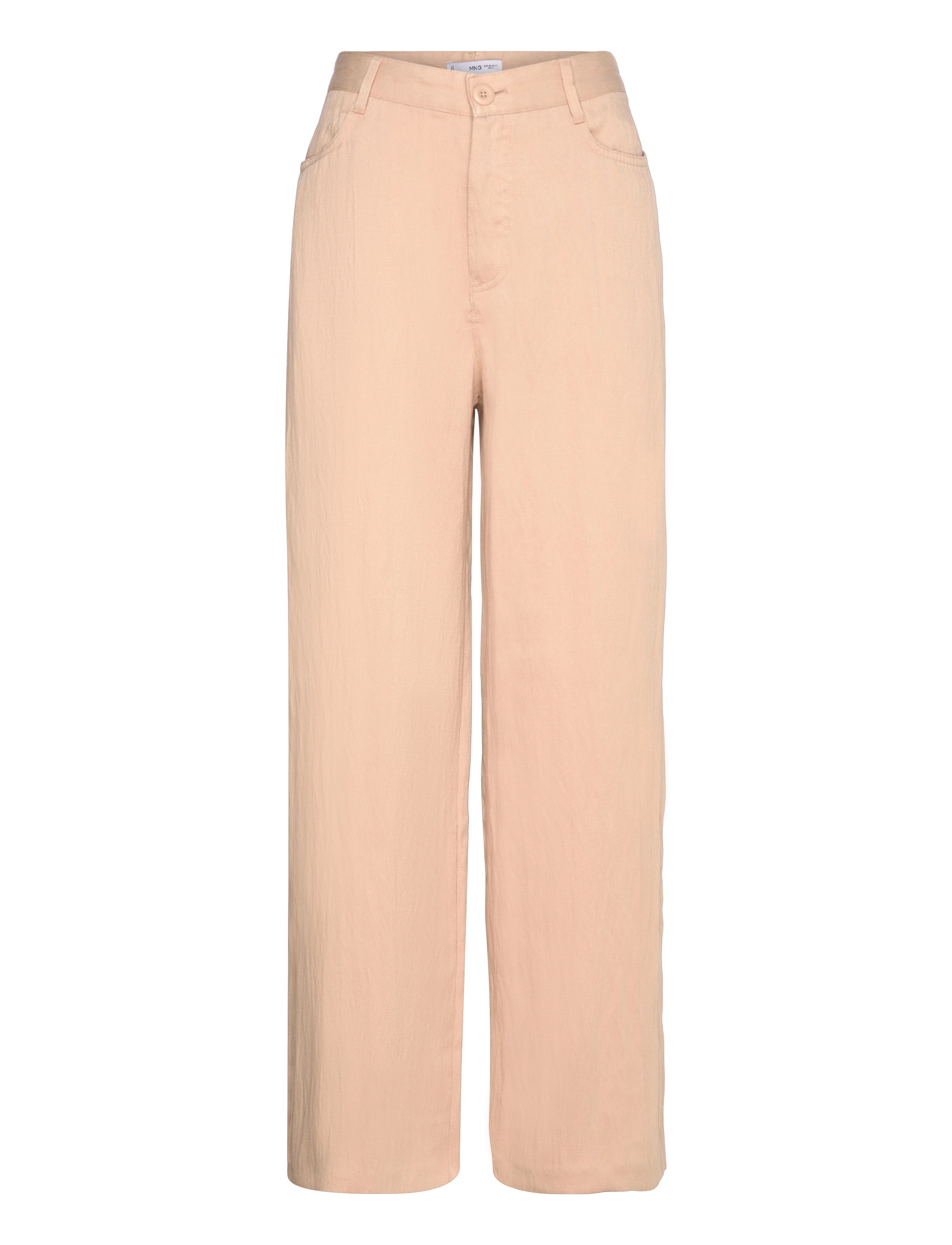 MANGO Flowy Straight-Fit Hosen Beige - 36 - Damen