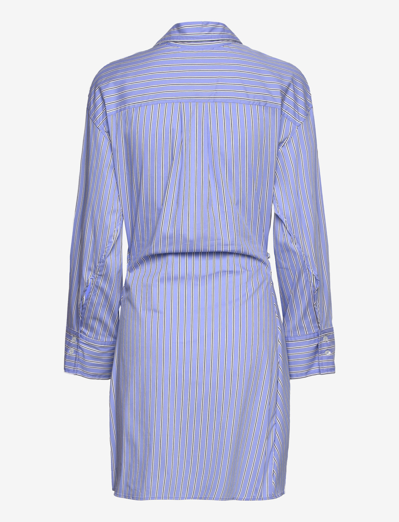 Mango - Striped wrap shirt dress - medium blue - 1