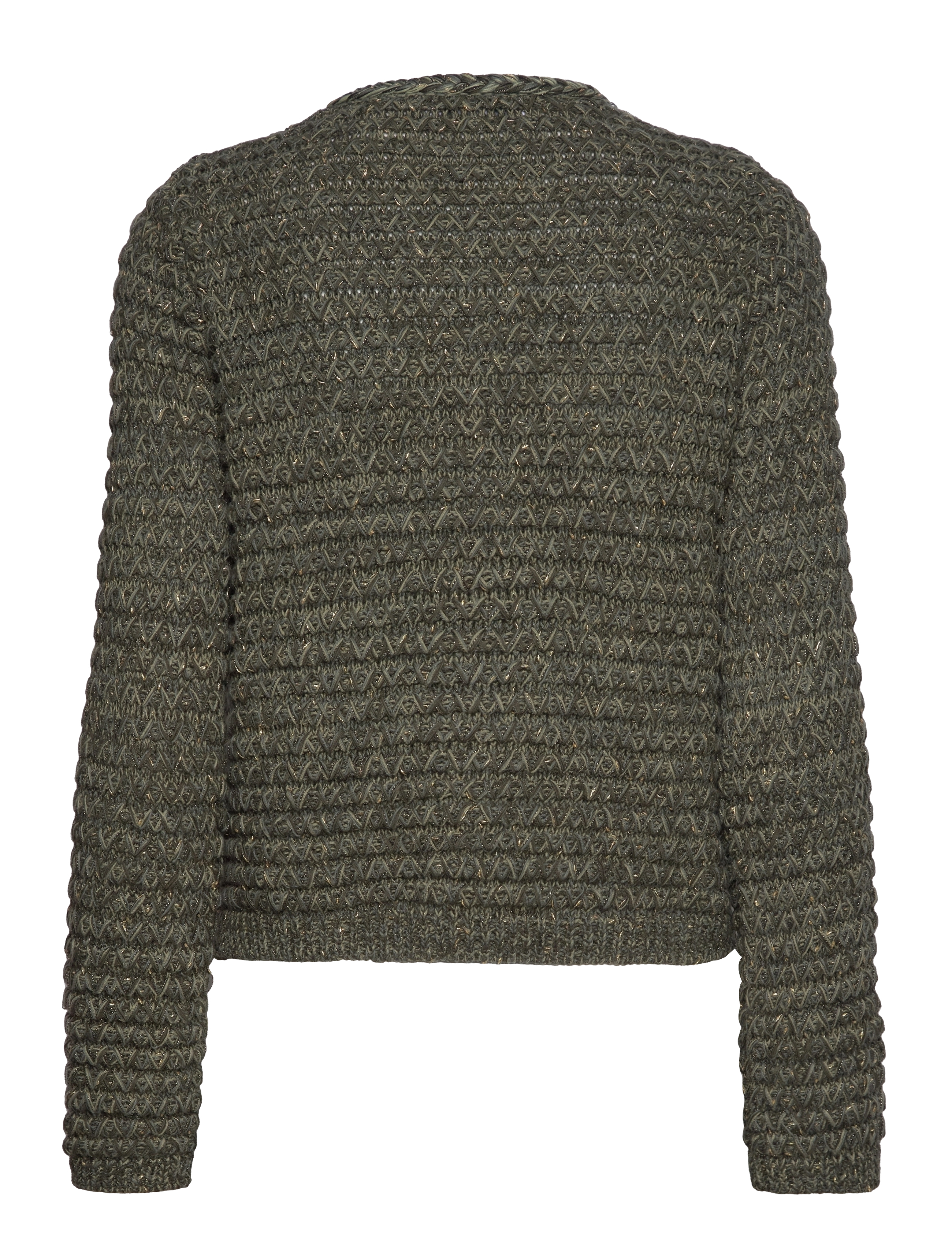 Mango - Lurex chunky-knit cardigan - cardigans - green - 2