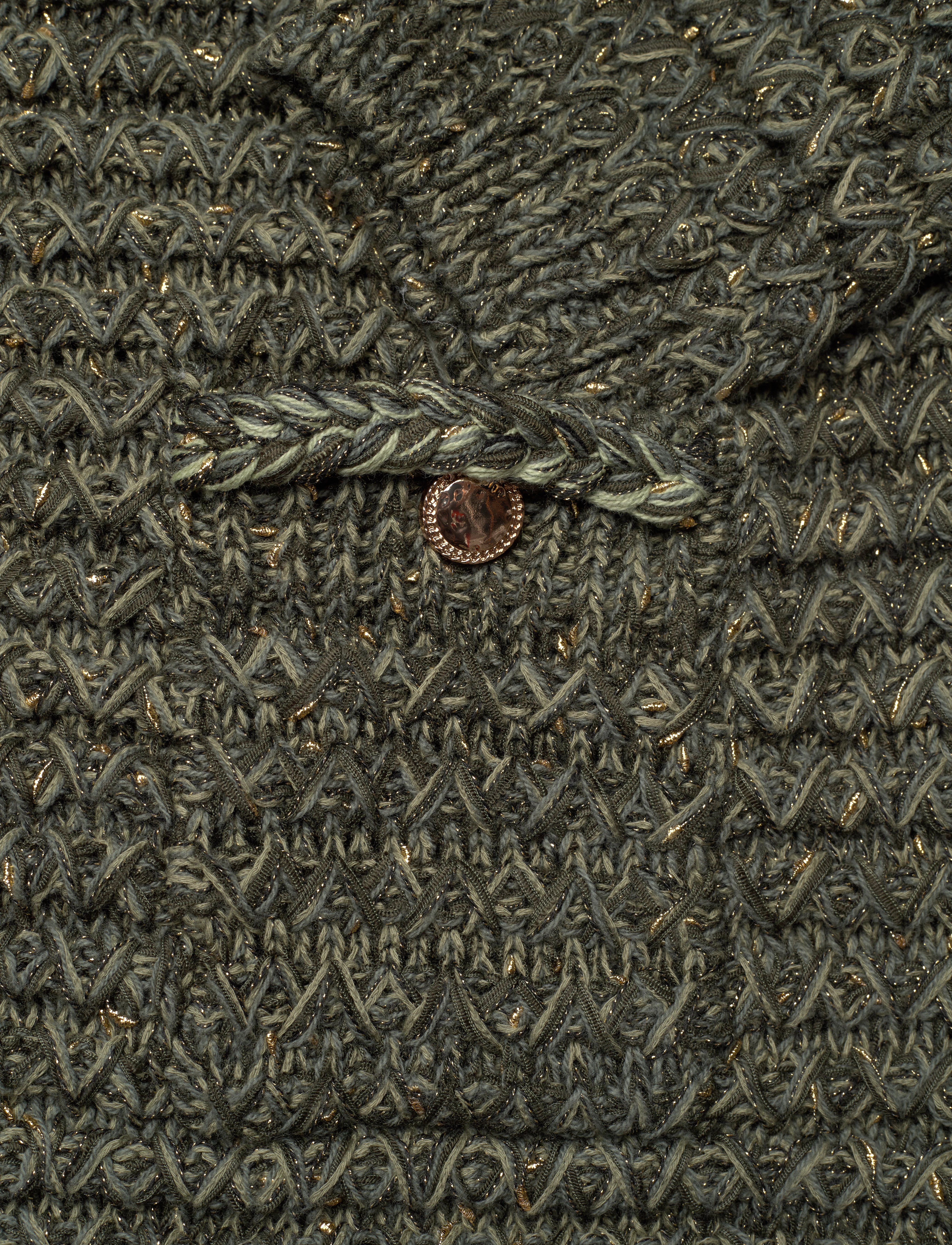 Mango - Lurex chunky-knit cardigan - cardigans - green - 4