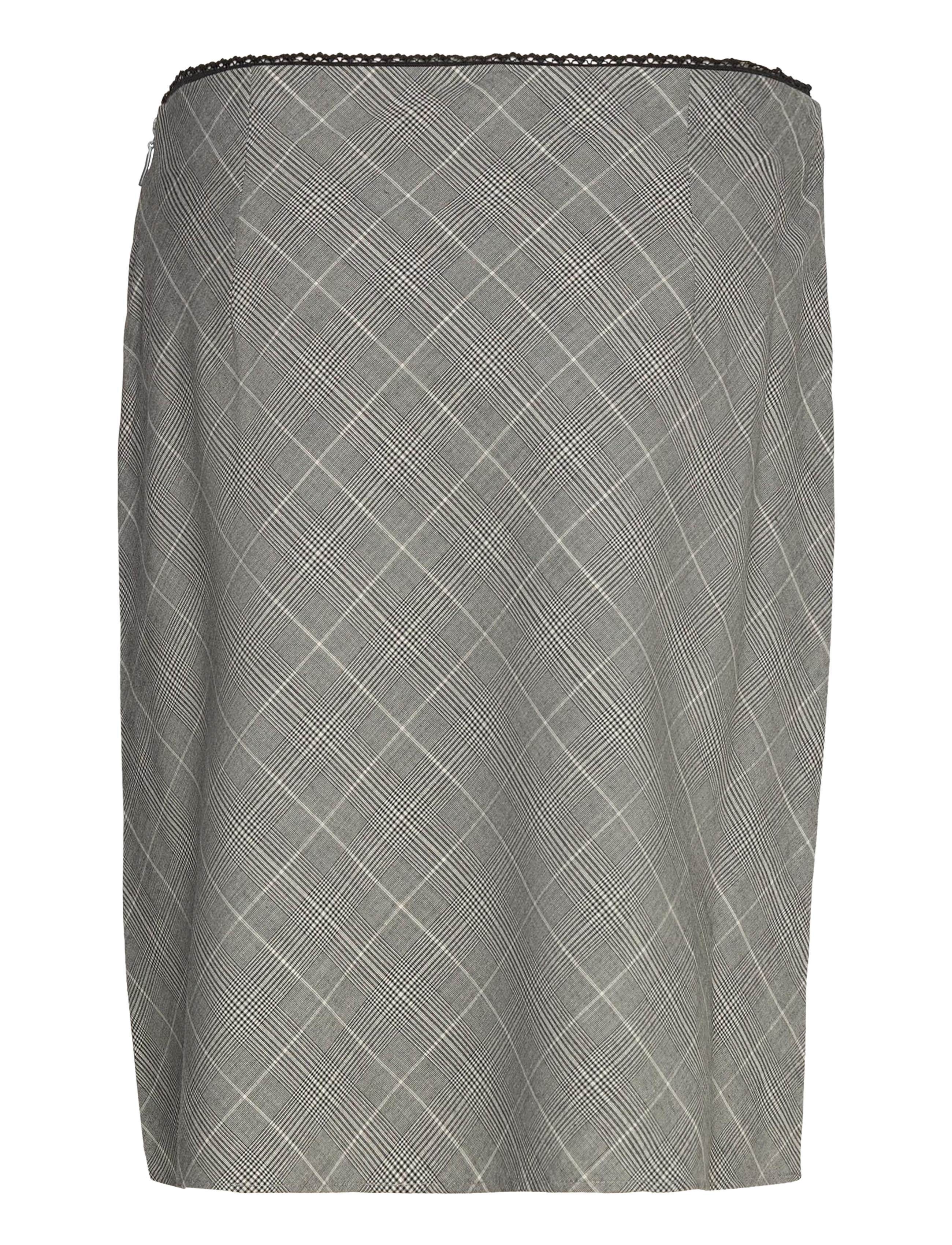Mango - Check skirt with decorative bow - najniższe ceny - grey - 2