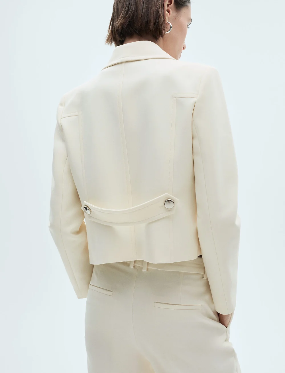 Mango - Jacket with lapels and metal buttons - enkelknäppta kavajer - light beige - 3