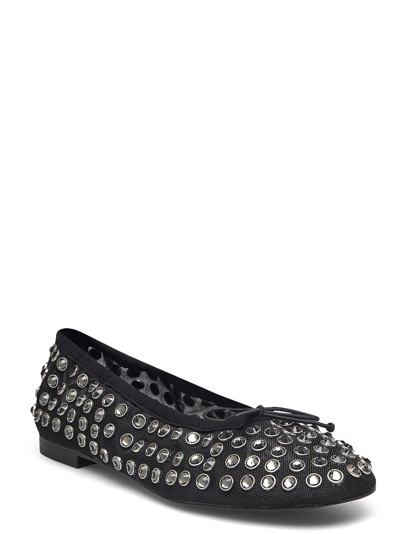 Mango - Studded mesh ballerina shoes - speciella tillfällen - black - 0