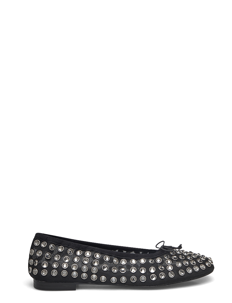 Mango - Studded mesh ballerina shoes - speciella tillfällen - black - 1