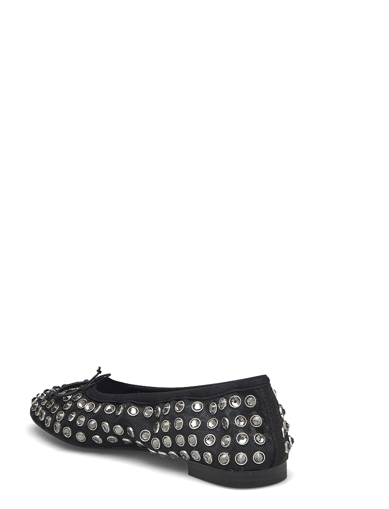 Mango - Studded mesh ballerina shoes - speciella tillfällen - black - 2