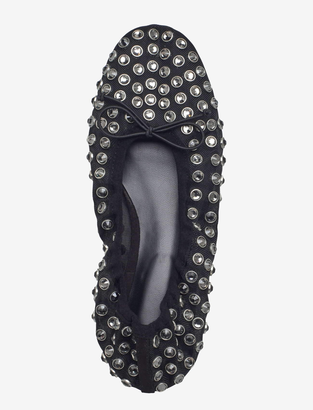 Mango - Studded mesh ballerina shoes - kvinder - black - 3