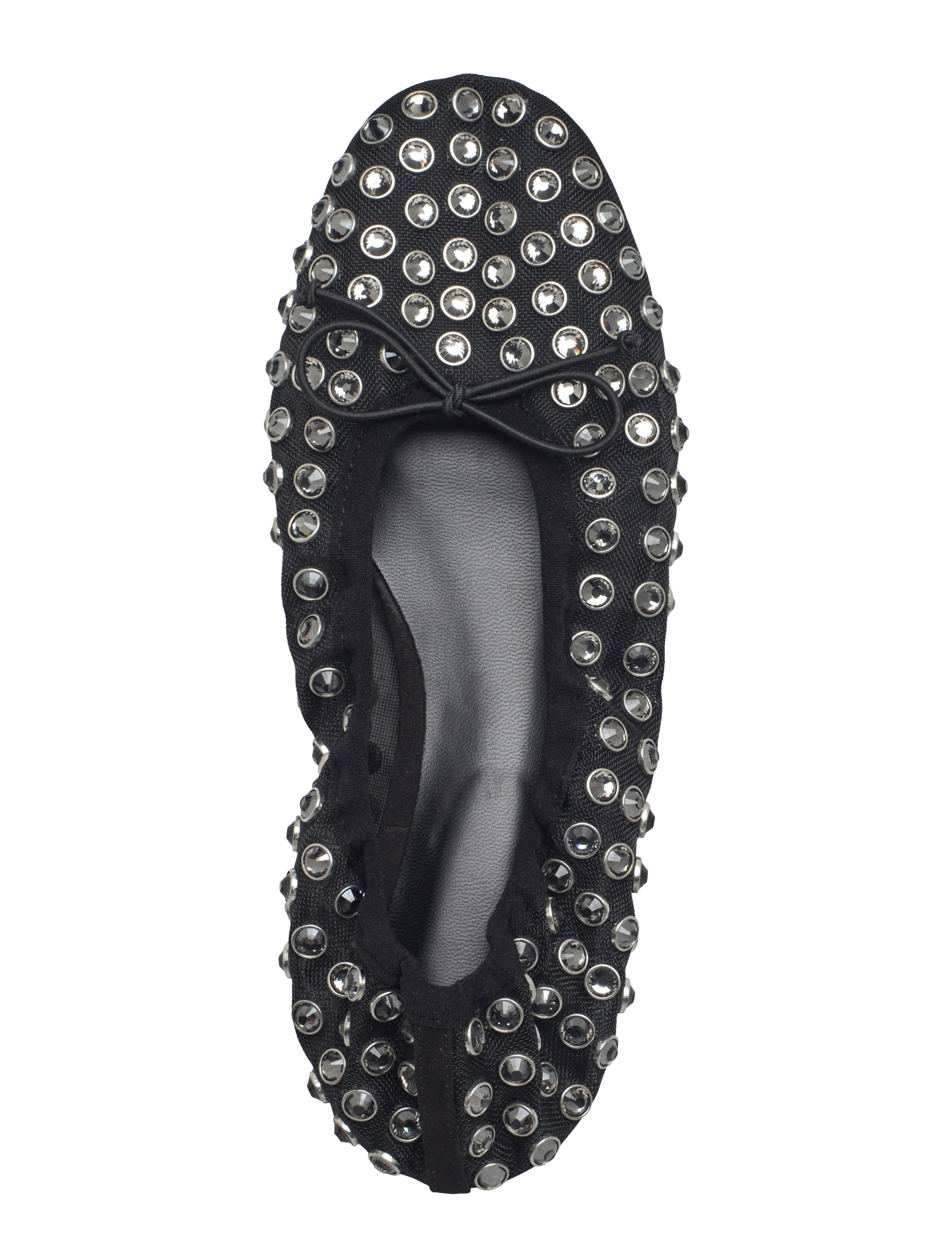 Mango - Studded mesh ballerina shoes - damen - black - 3