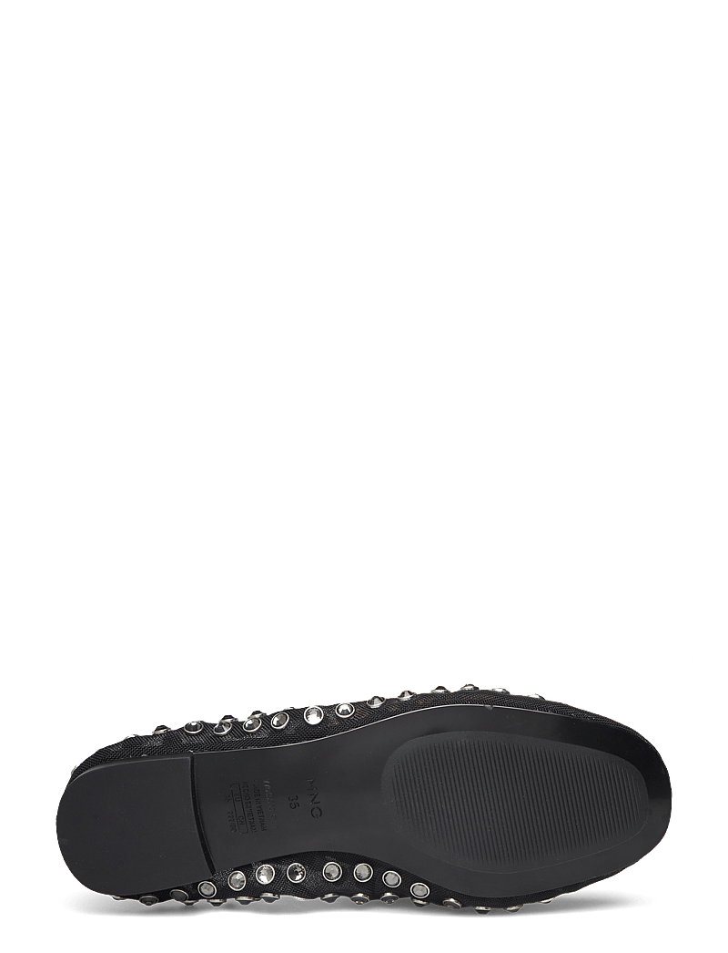 Mango - Studded mesh ballerina shoes - speciella tillfällen - black - 4