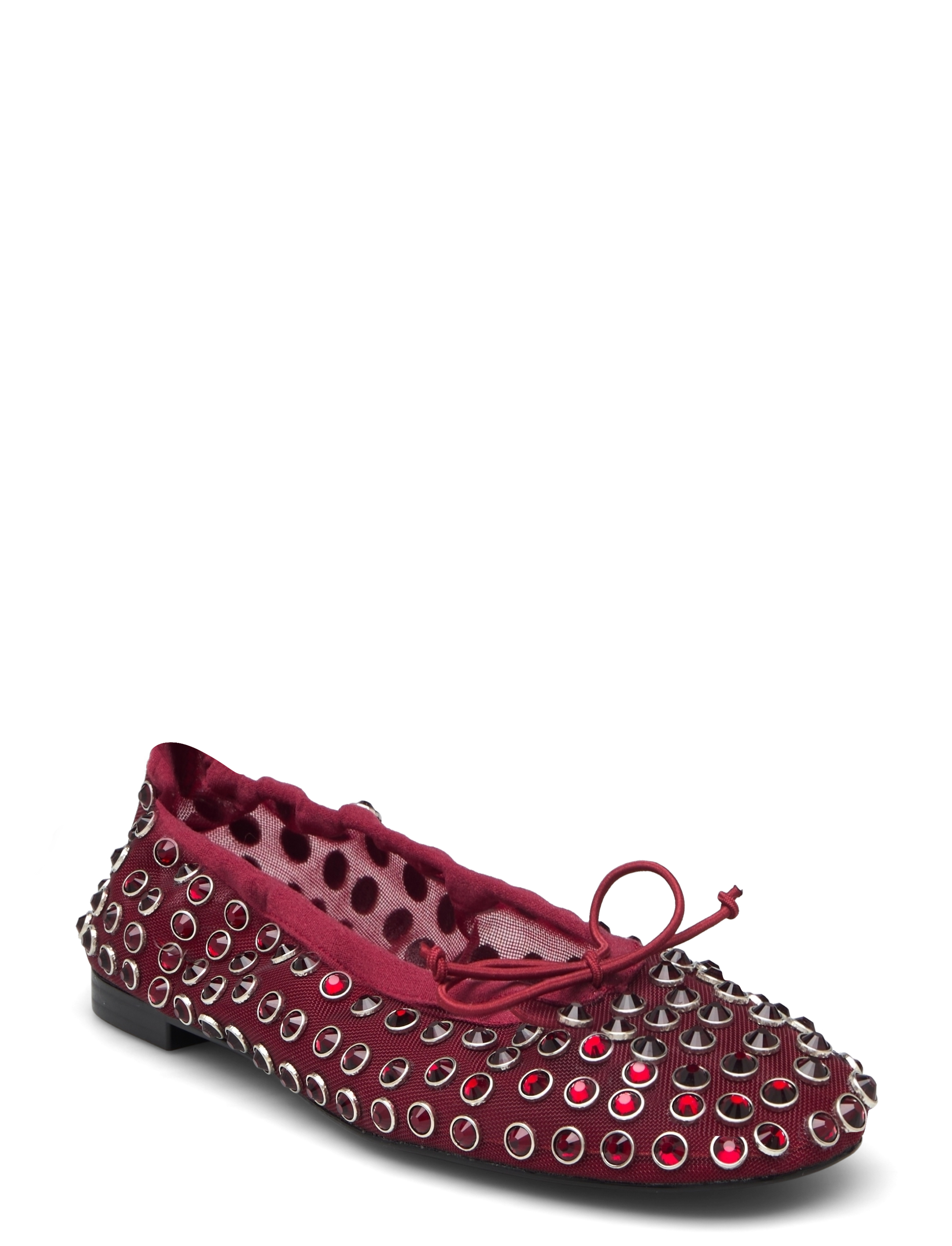 MANGO Studded Mesh Ballerina Schuhe Rot - 37 - Damen