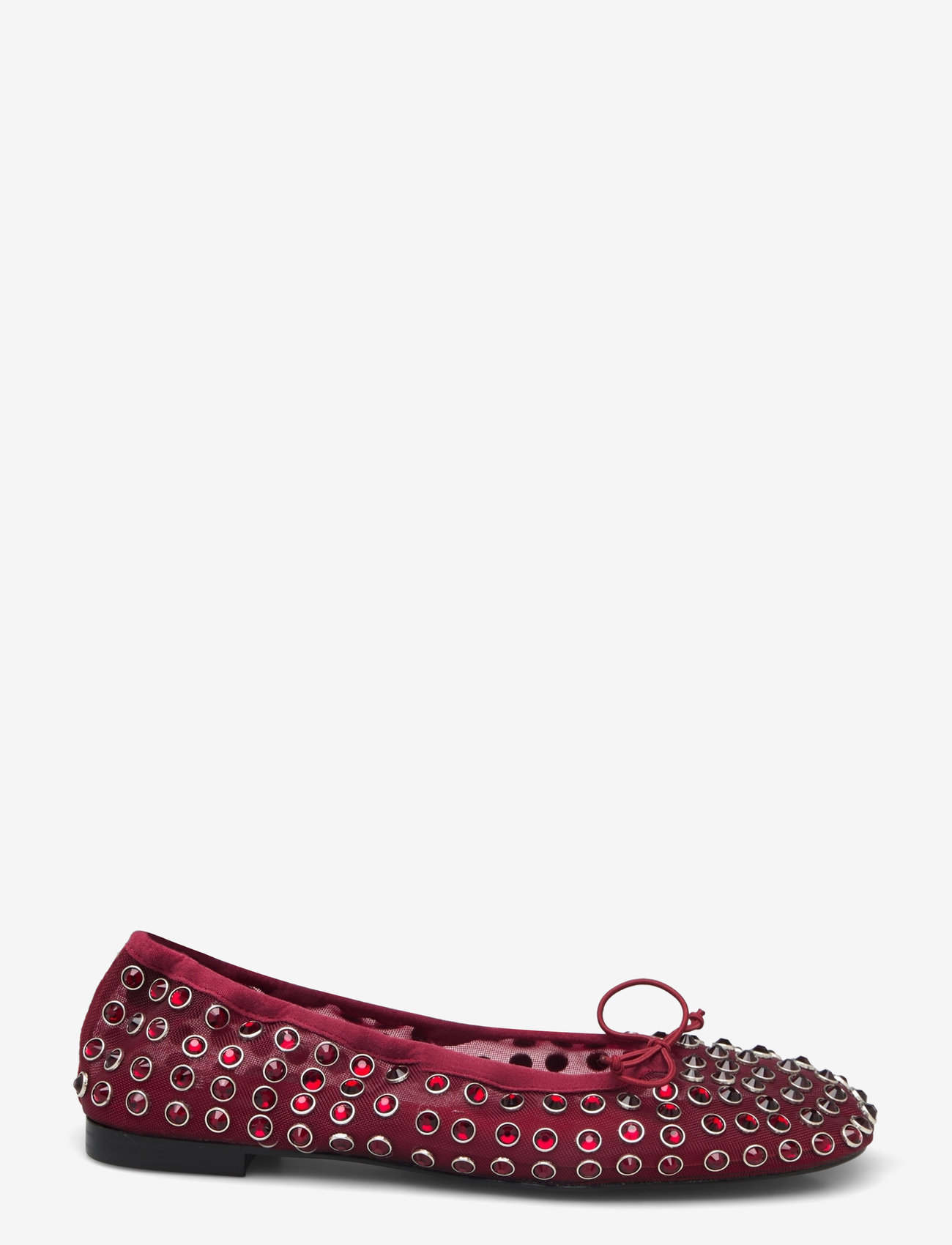 Mango - Studded mesh ballerina shoes - kvinder - dark red - 1
