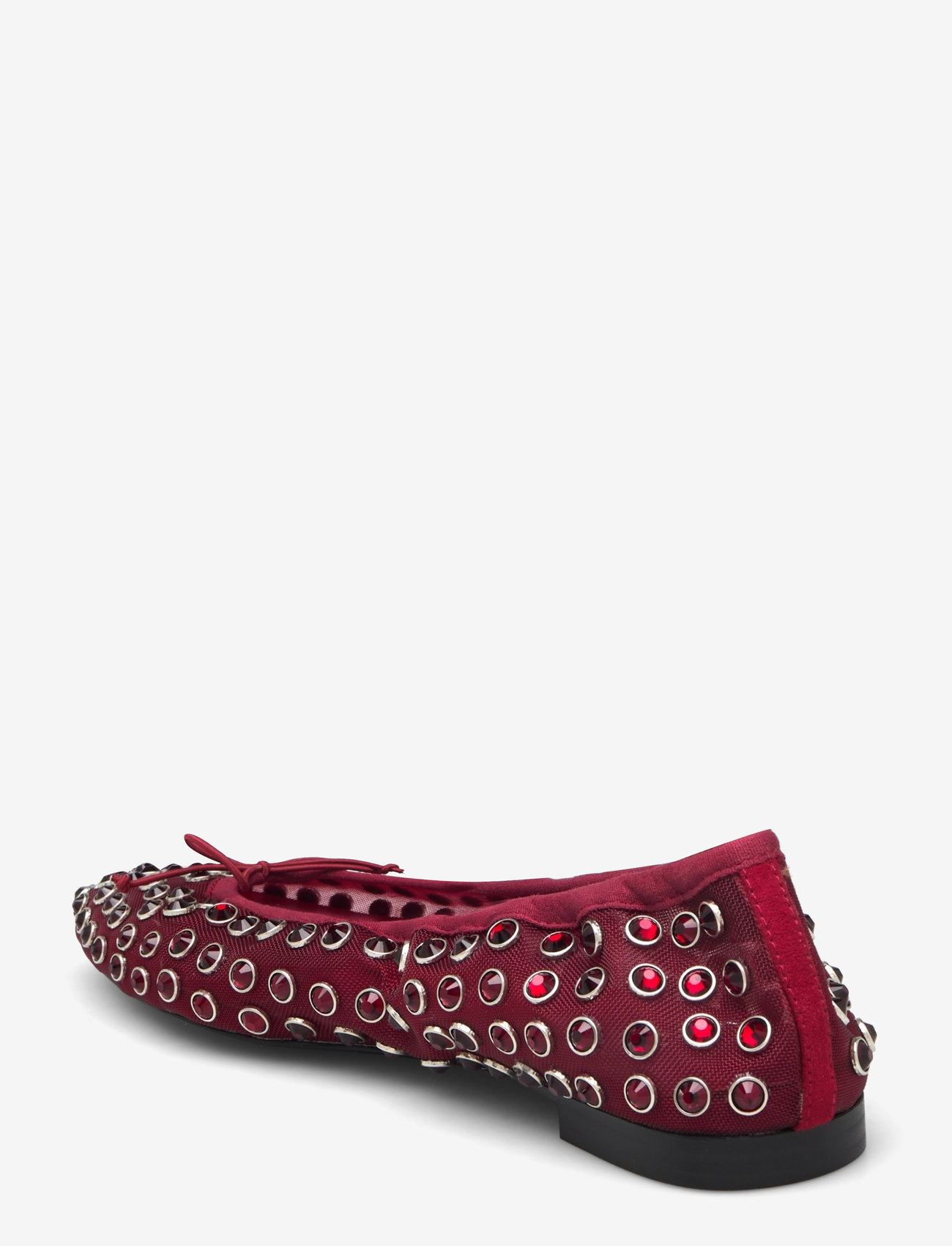 Mango - Studded mesh ballerina shoes - kvinder - dark red - 2