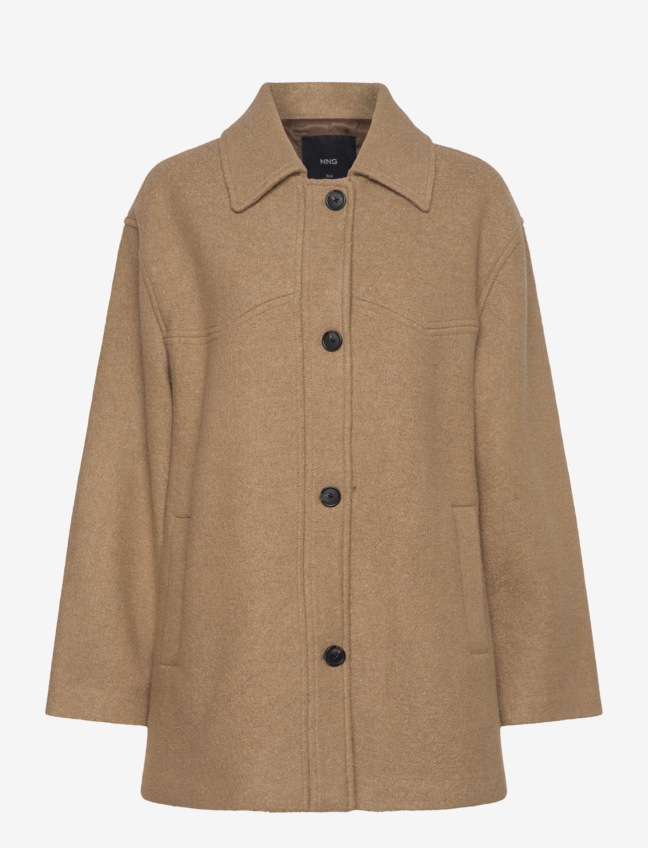 Mango - Oversize wool coat - medium brown - 0