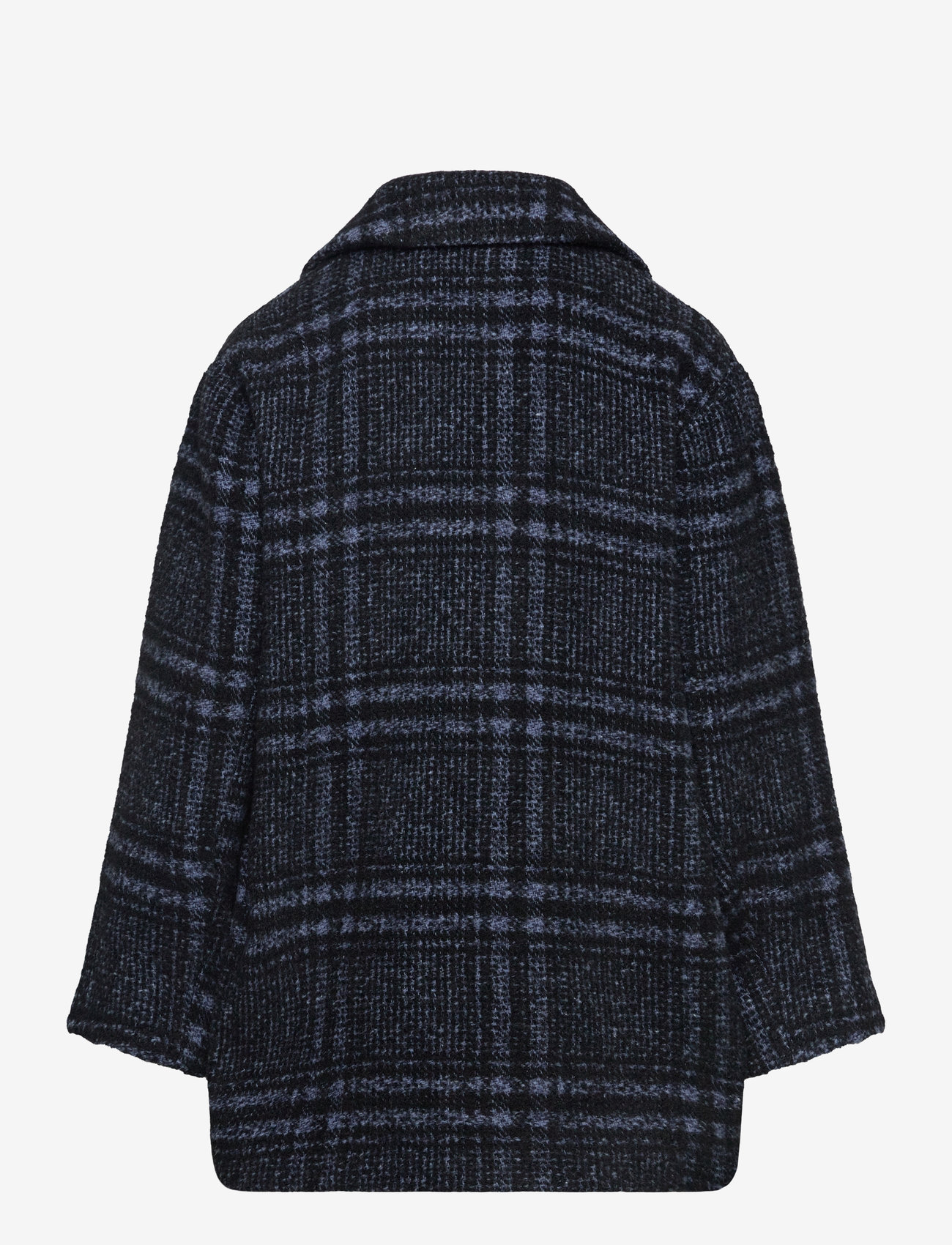 Mango - Checked wool-blend coat - herbstjacken - medium blue - 1