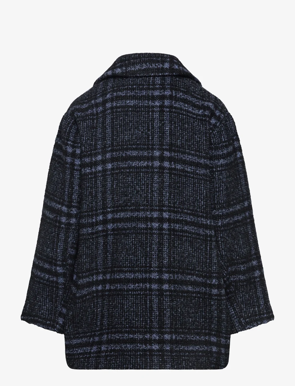 Mango - Checked wool-blend coat - mäntel - medium blue - 2