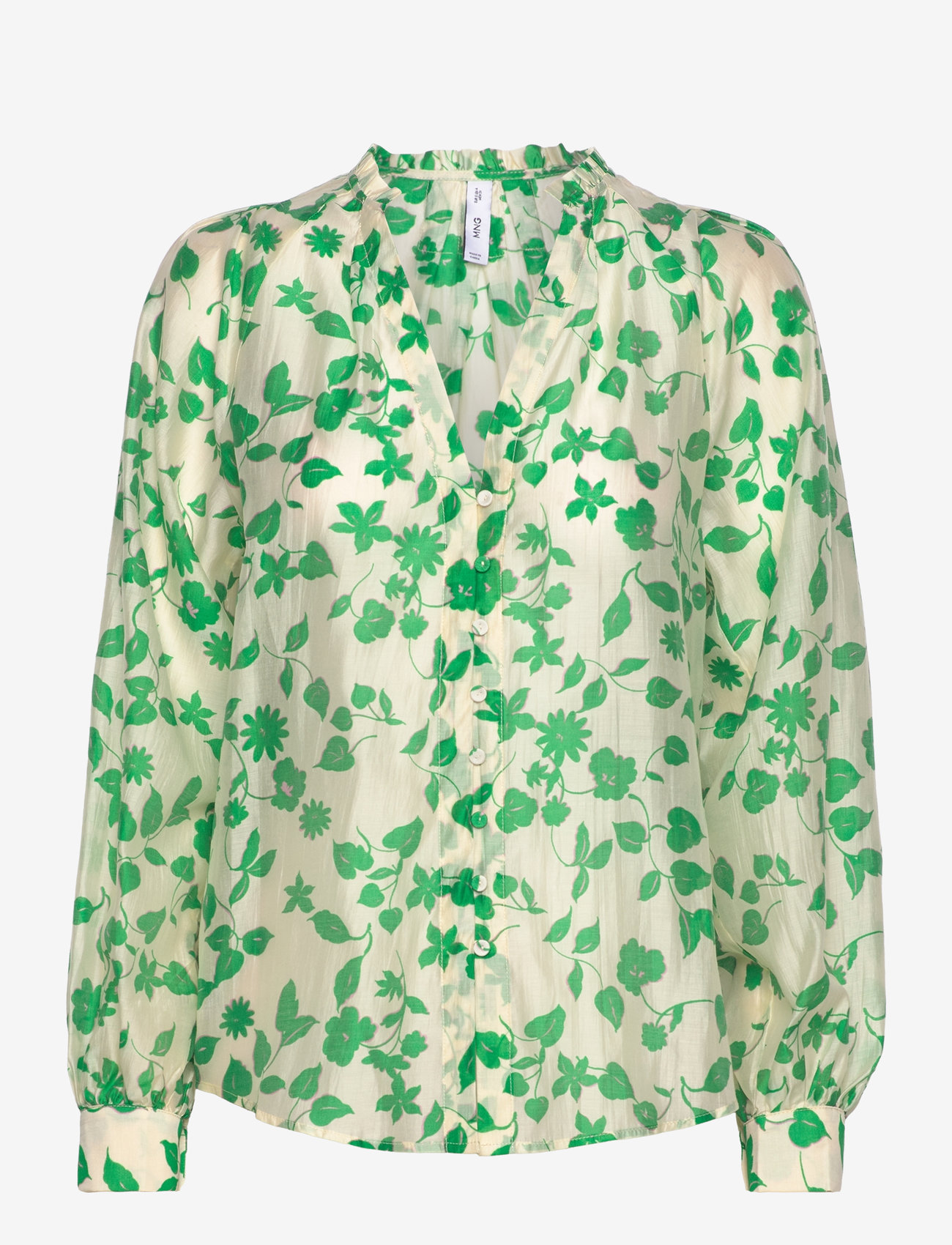 Mango - Lyocell printed shirt - light beige - 0