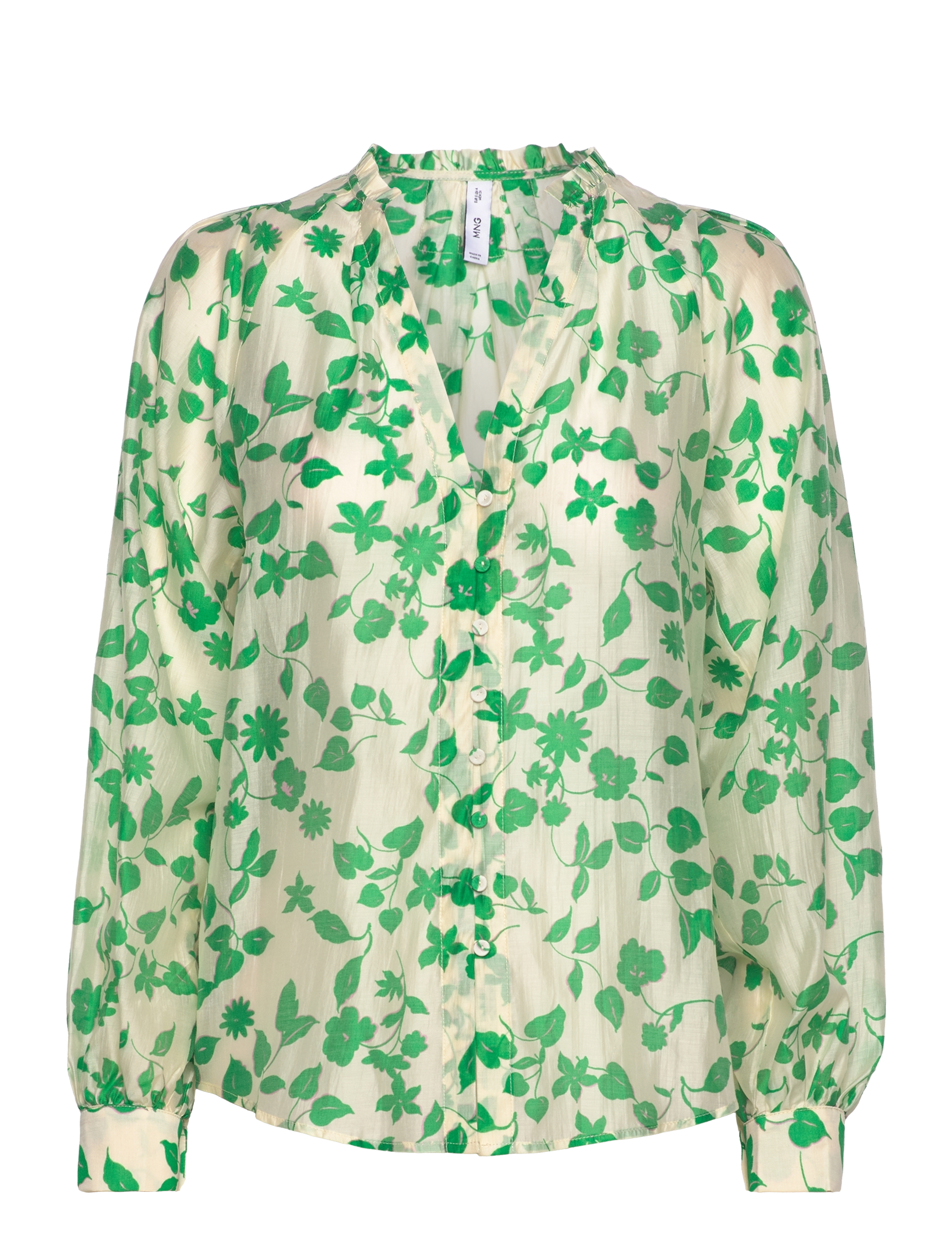 Lyocell printed shirt - LIGHT BEIGE