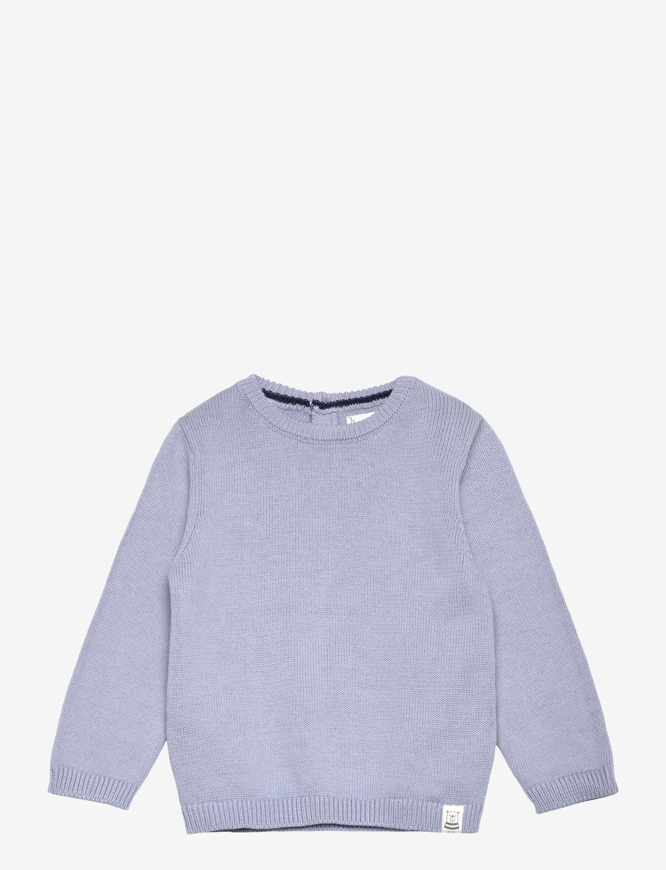 Mango - Round-neck knitted sweater - lt-pastel blue - 0