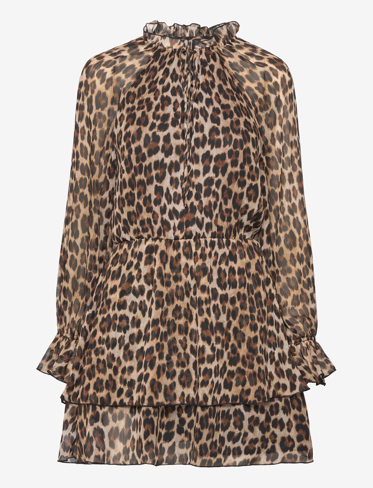 Mango - Leopard-print flared dress - partykleider - brown - 1