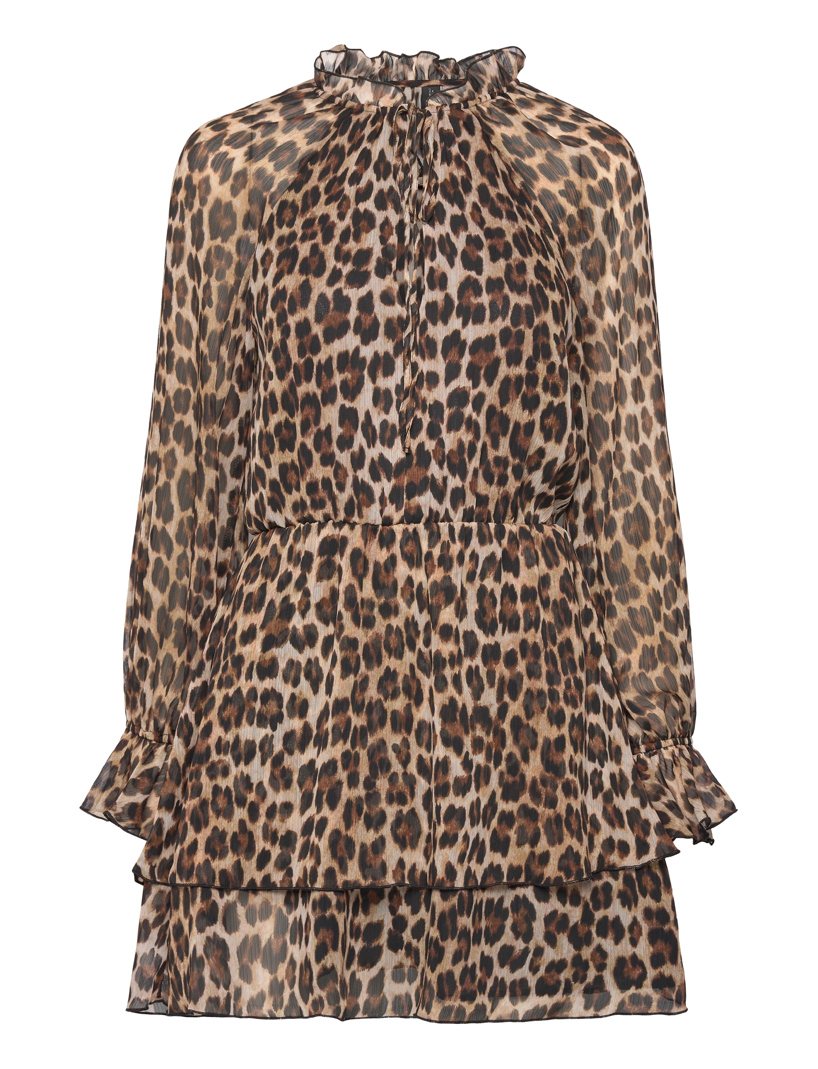 Mango Leopard-print flared dress - Festkjoler - BROWN / brown