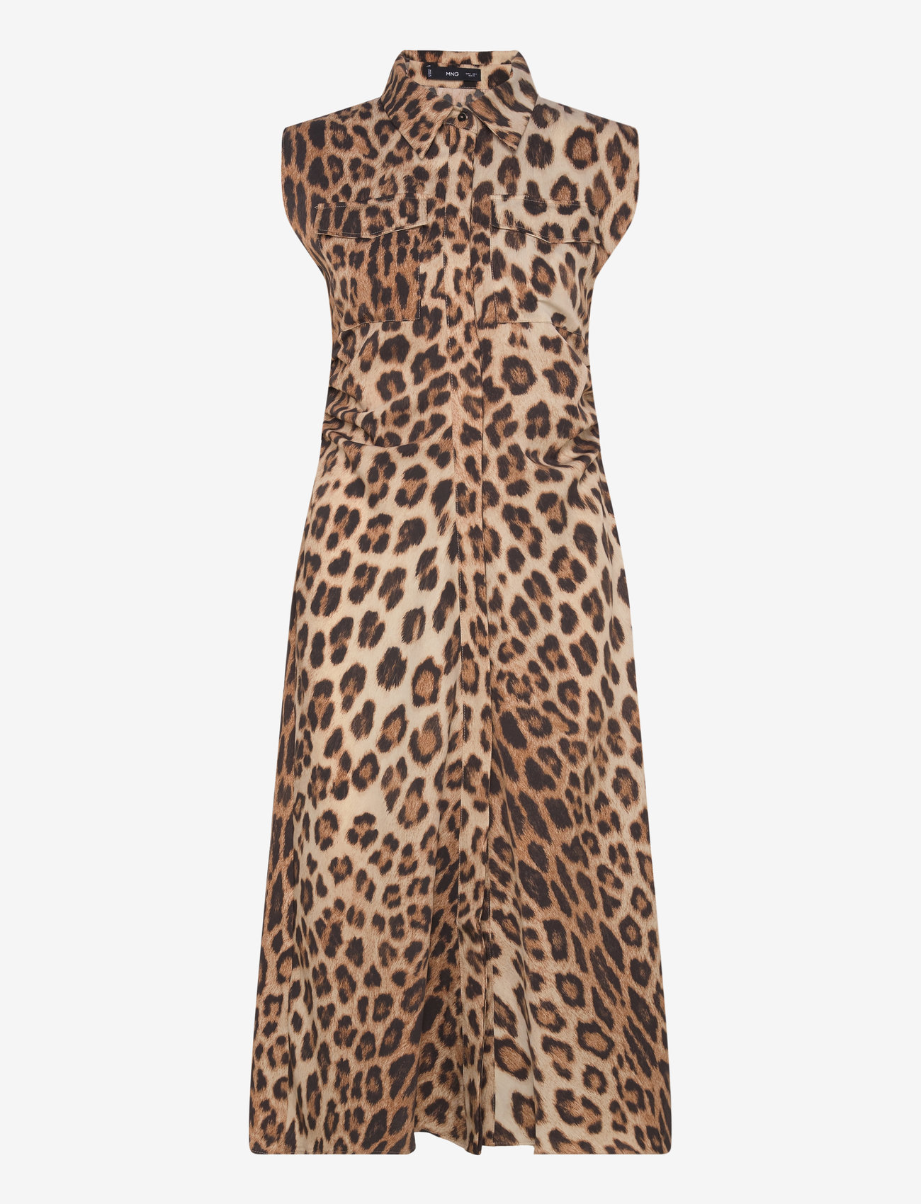 Mango - Leopard-print shirt dress - midikleider - brown - 1