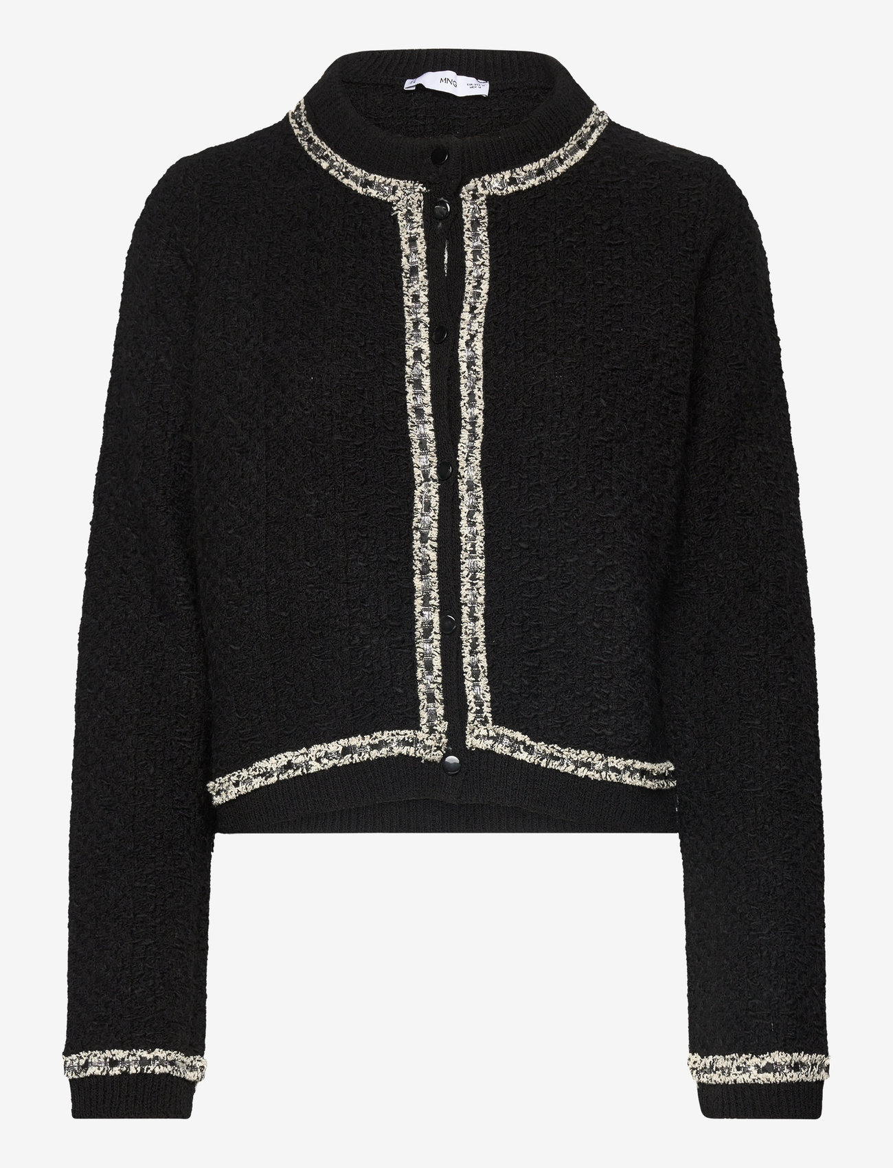 Mango - Bicolour tweed jacket - black - 0