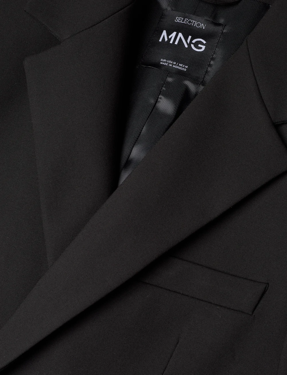 Mango - Structured double fabric coat with belt - uldfrakker - black - 5