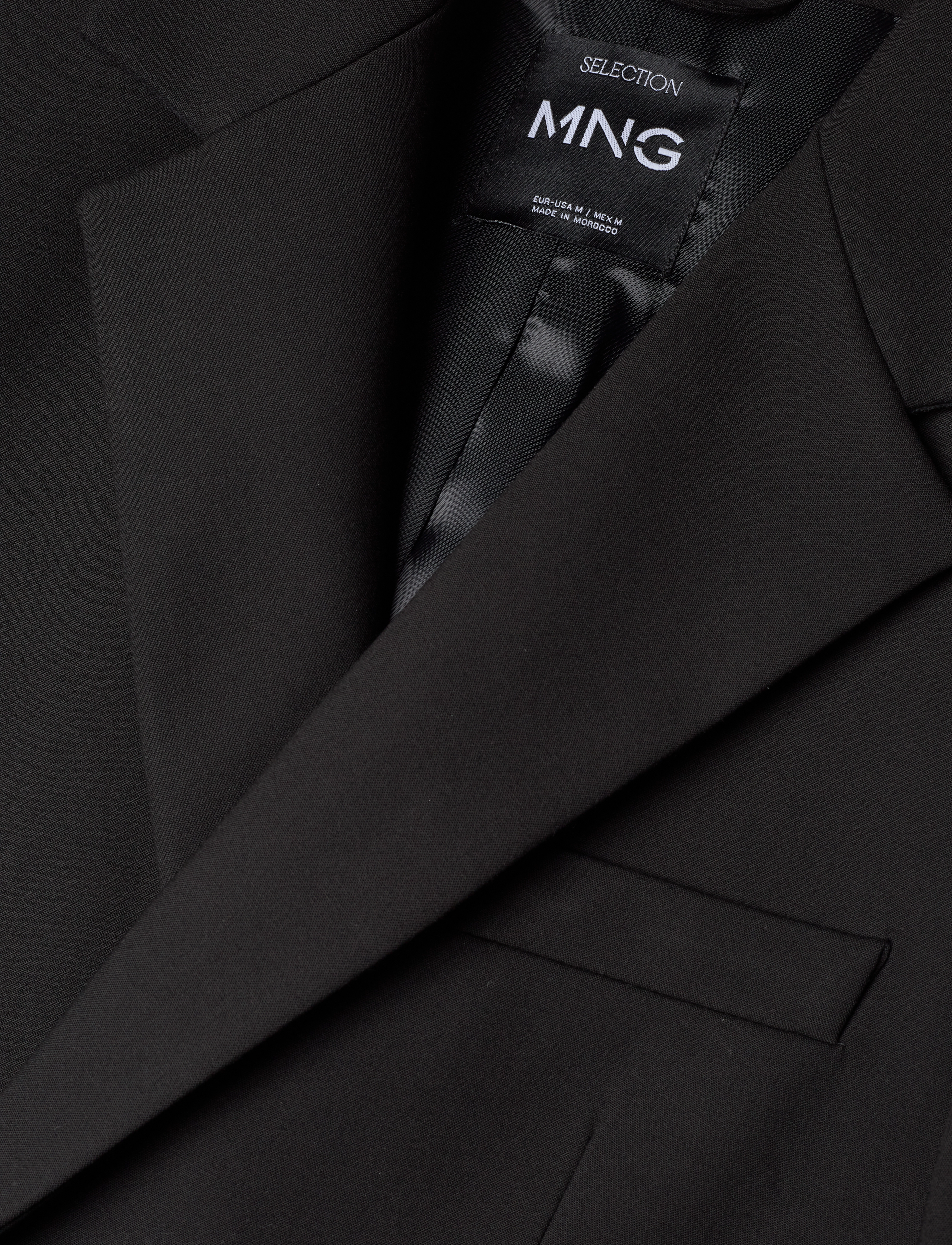 Mango - Structured double fabric coat with belt - wollmäntel - black - 5