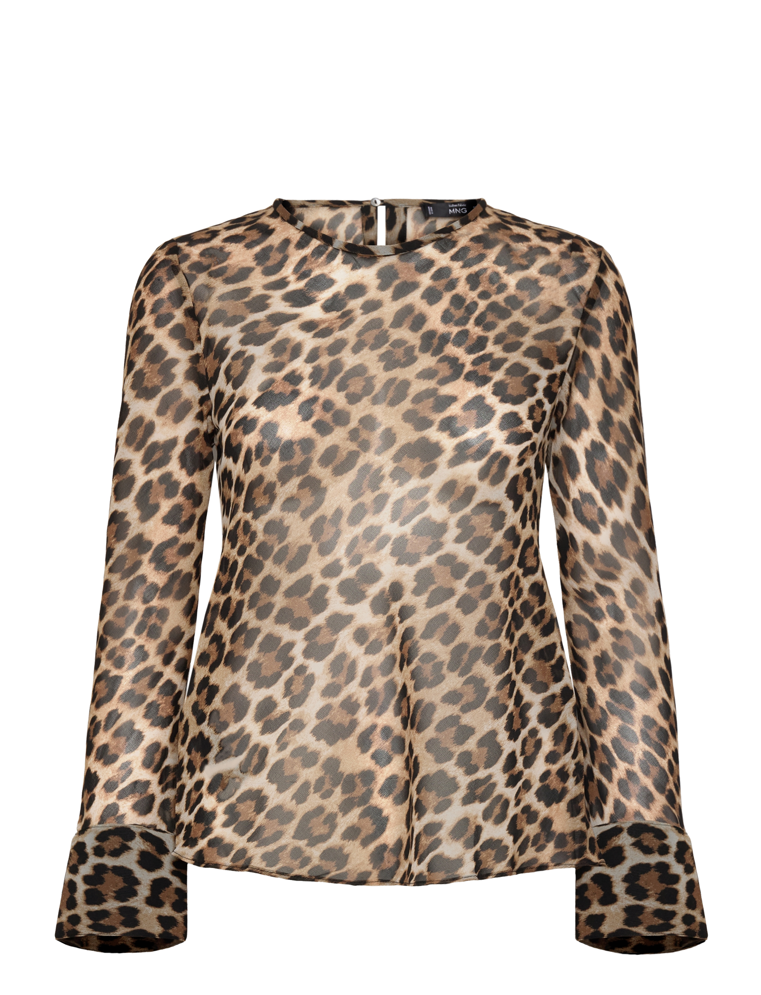 MANGO Leopard Print Bluse Braun - XS - Damen