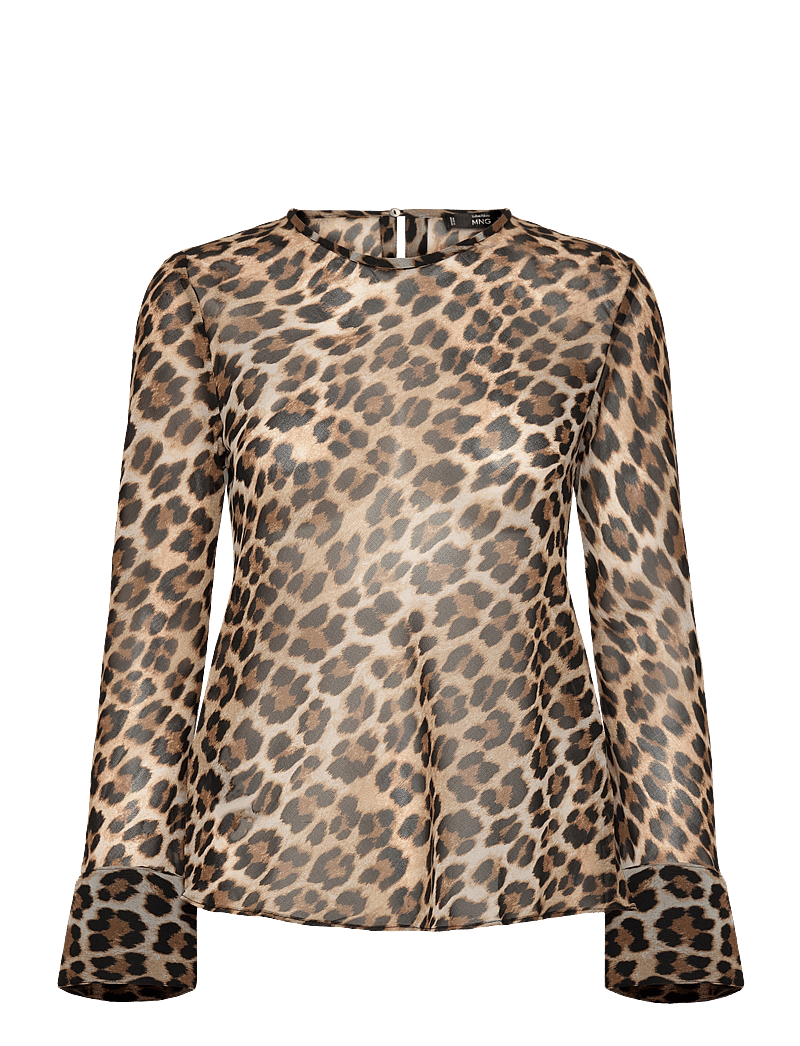 Mango - Leopard print blouse - pitkähihaiset puserot - brown - 1