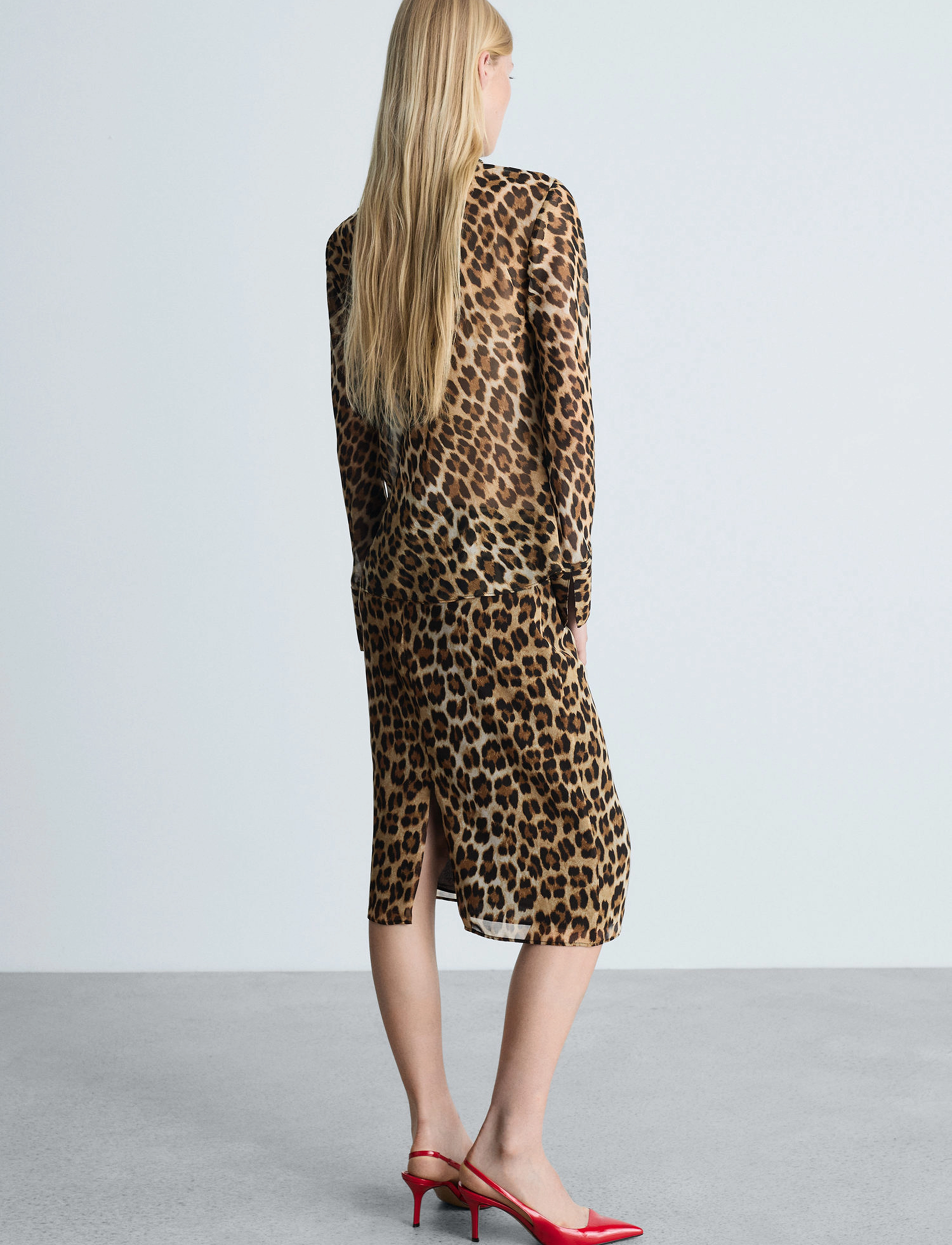 Mango - Leopard print blouse - pikkade varrukatega pluusid - brown - 3