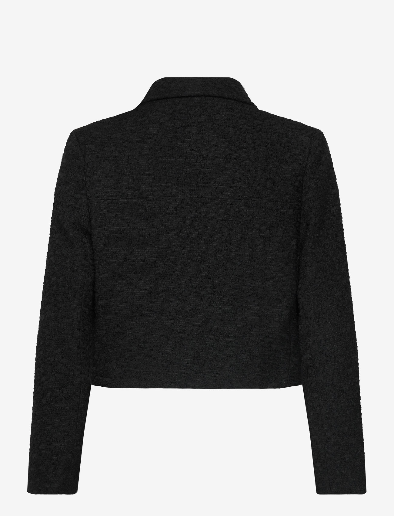 Mango - Crop tweed jacket - black - 1