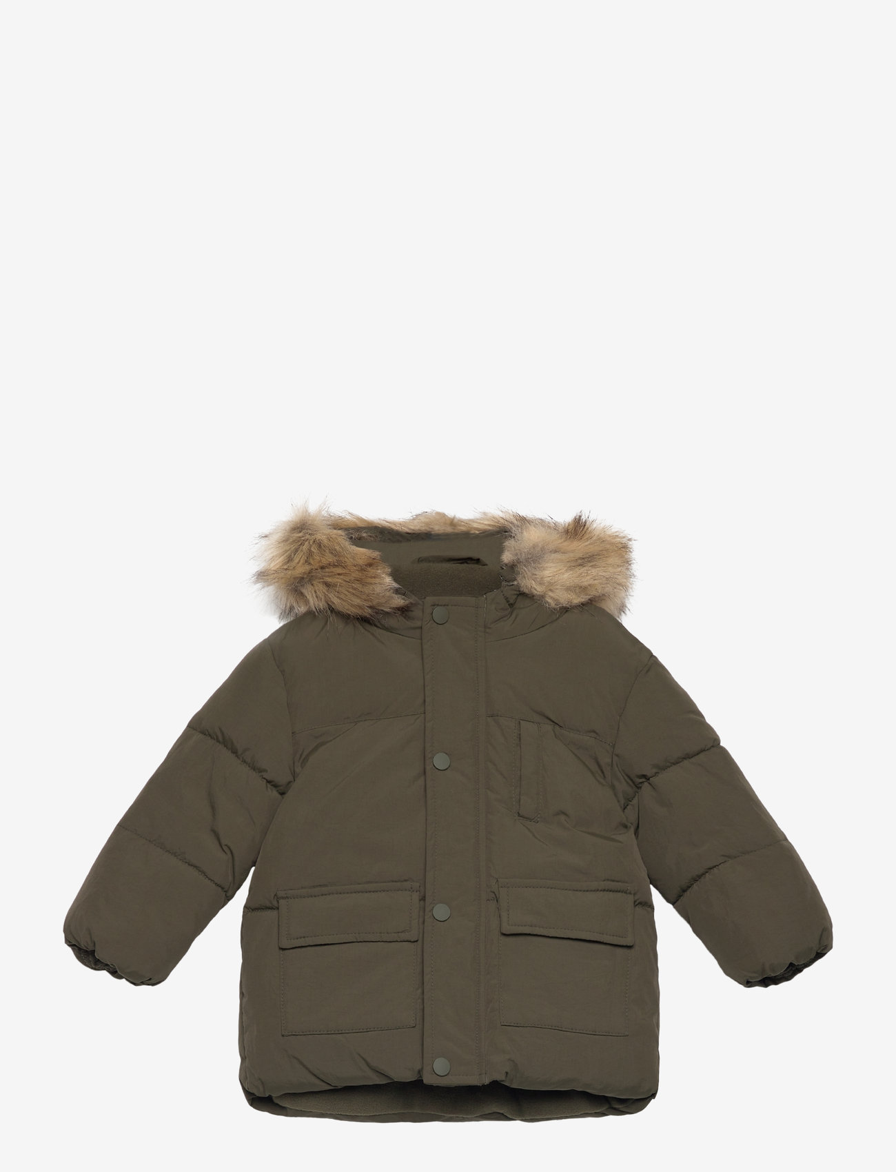 Mango - Fleece-lined quilted anorak - dunjakker - beige - khaki - 1