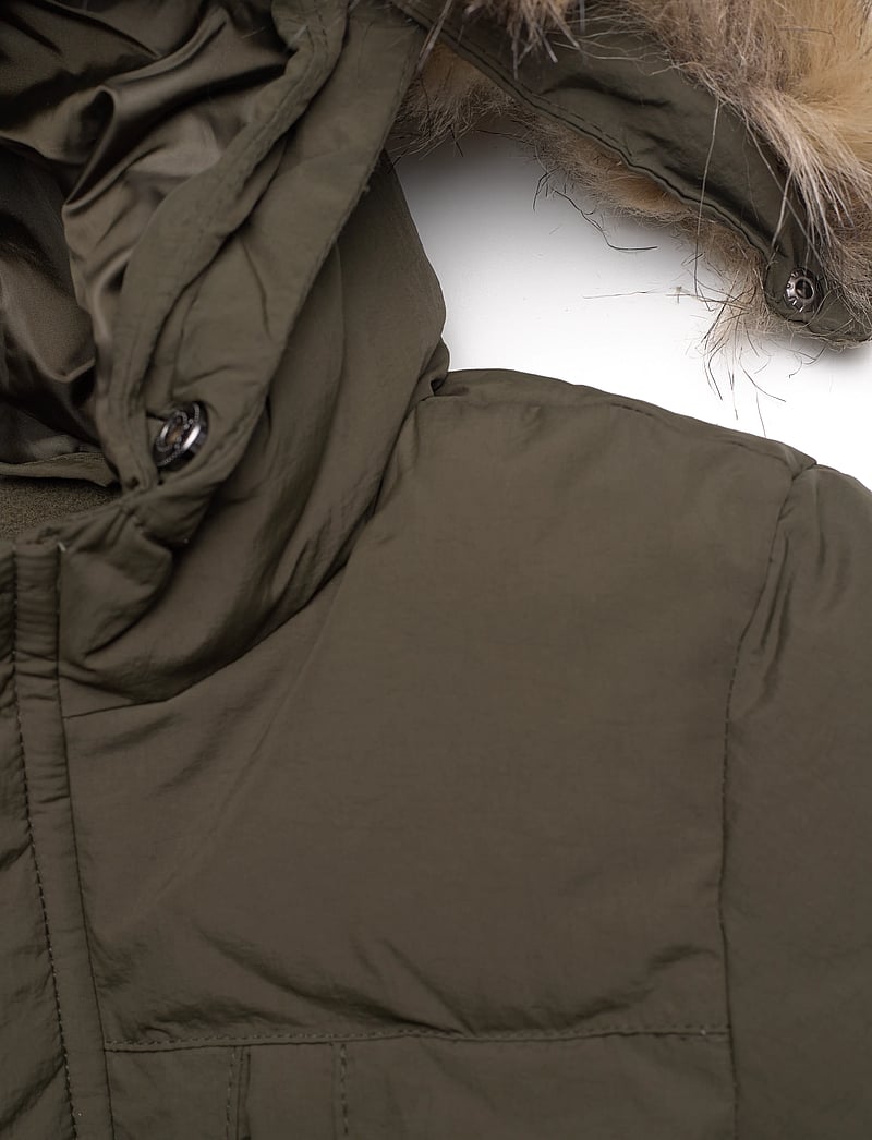 Mango - Fleece-lined quilted anorak - dunjakker - beige - khaki - 4