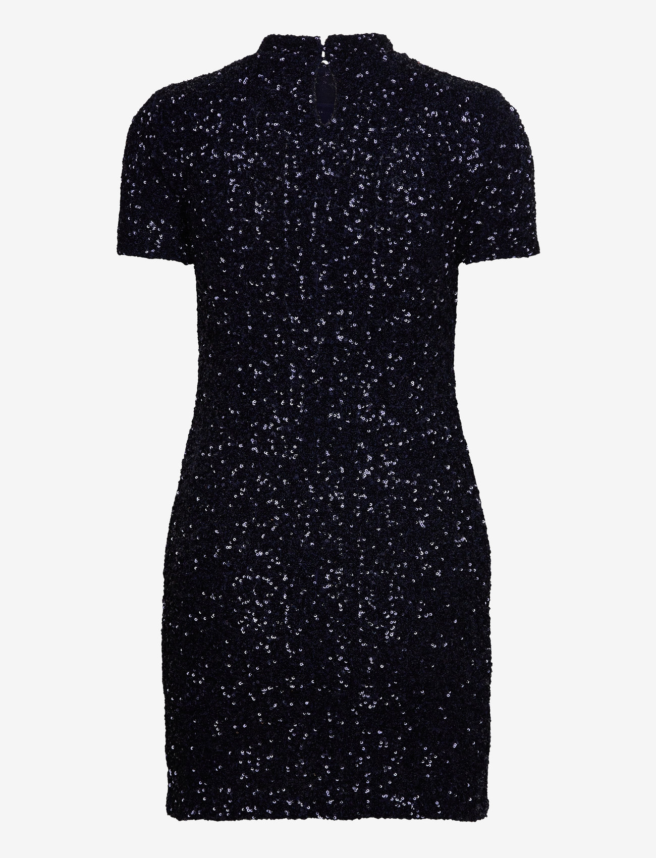 Mango - Short-sleeved sequin dress - paljettklänningar - dark blue - 2