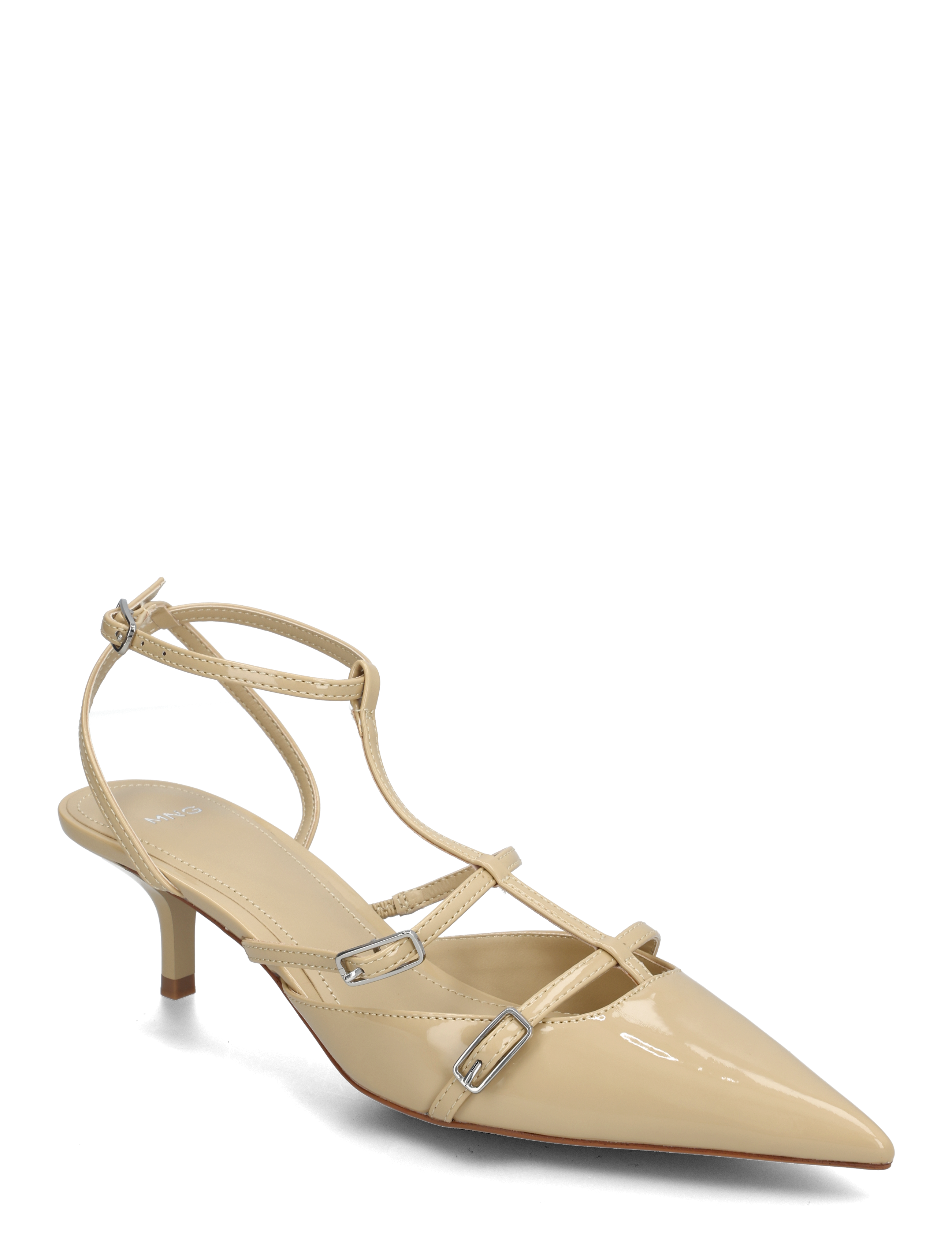 Mango Heeled shoes with buckles - Pumps - LT-PASTEL PINK / cream