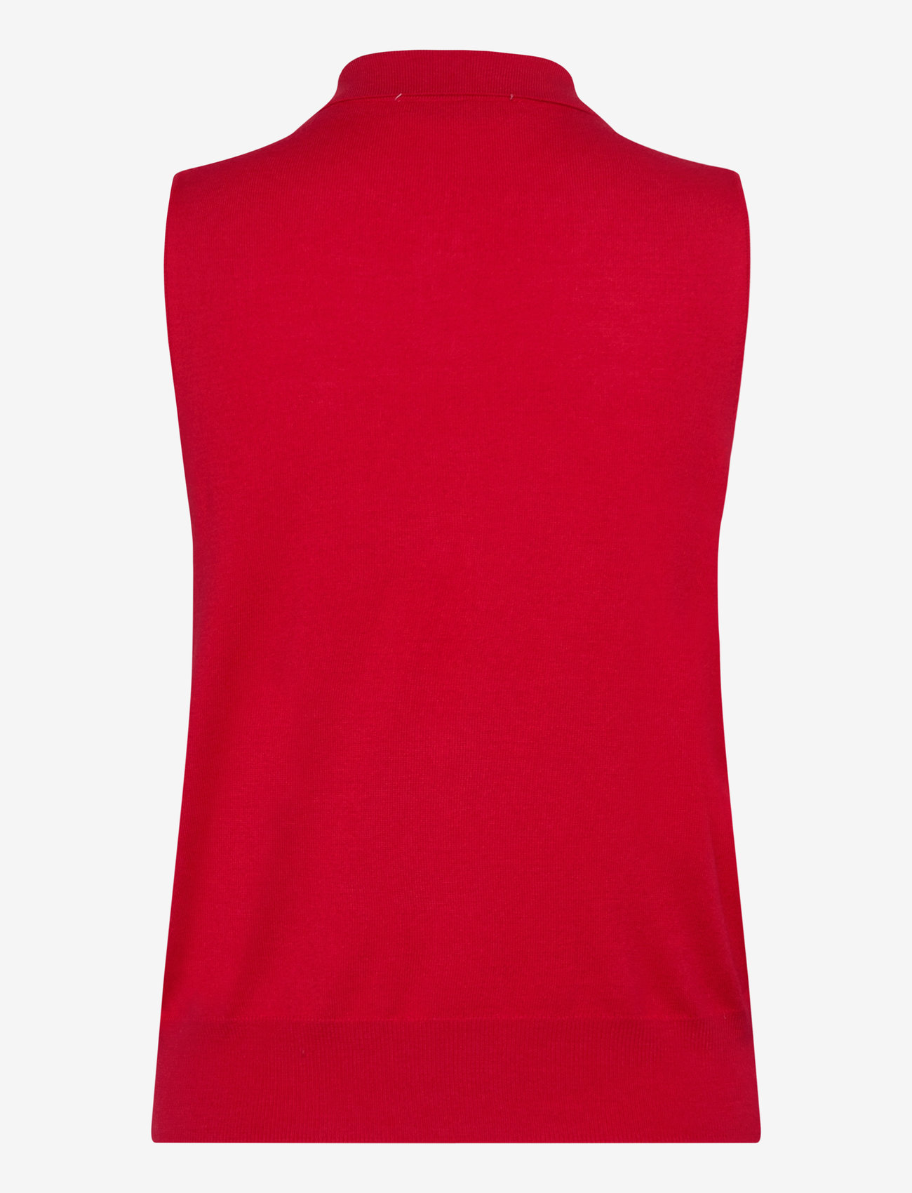 Mango - Fine-knit polo neck gilet - laveste priser - red - 1