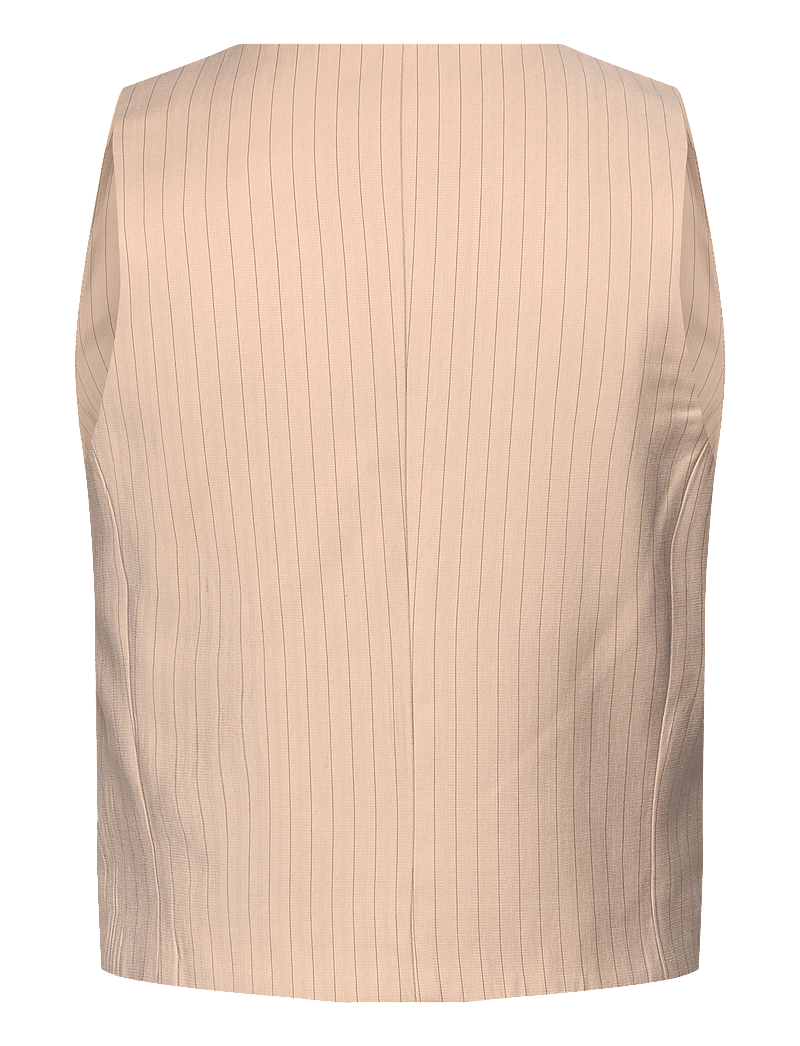 Mango - Striped suit waistcoat - liivit - light beige - 2