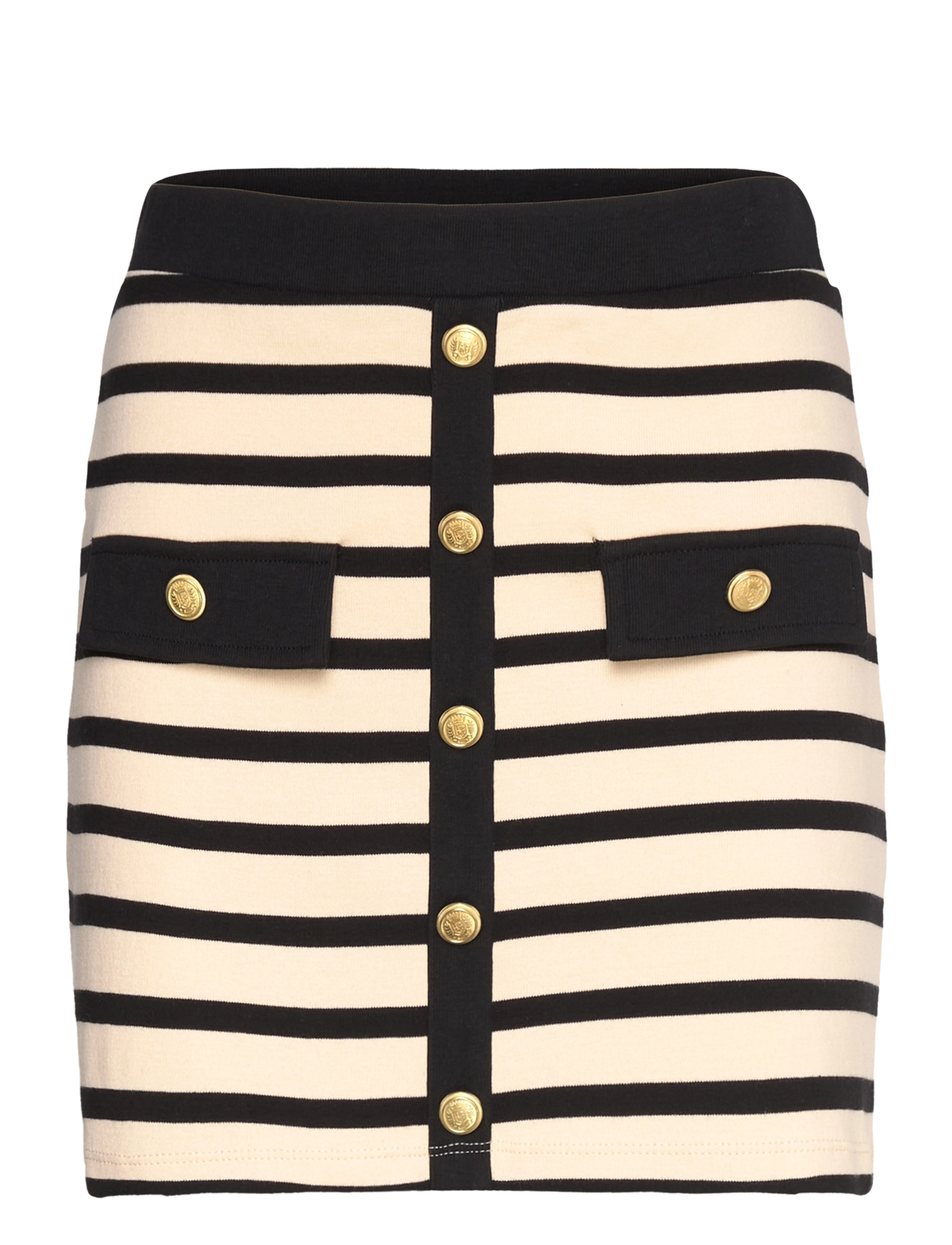 MANGO Buttoned Knit Rock Cream - XS - Damen
