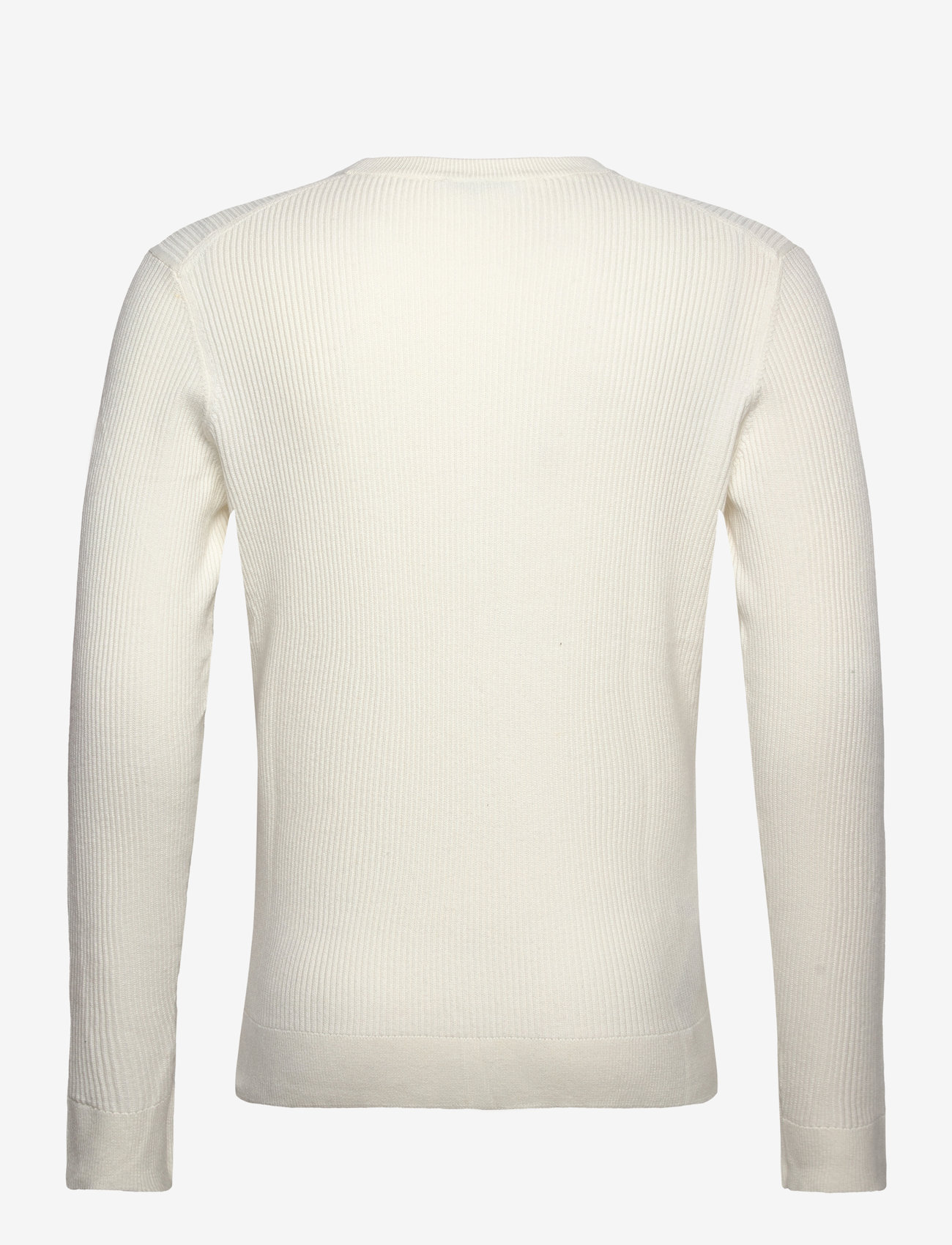 Mango - Ribbed cotton knitted sweater - natural white - 2