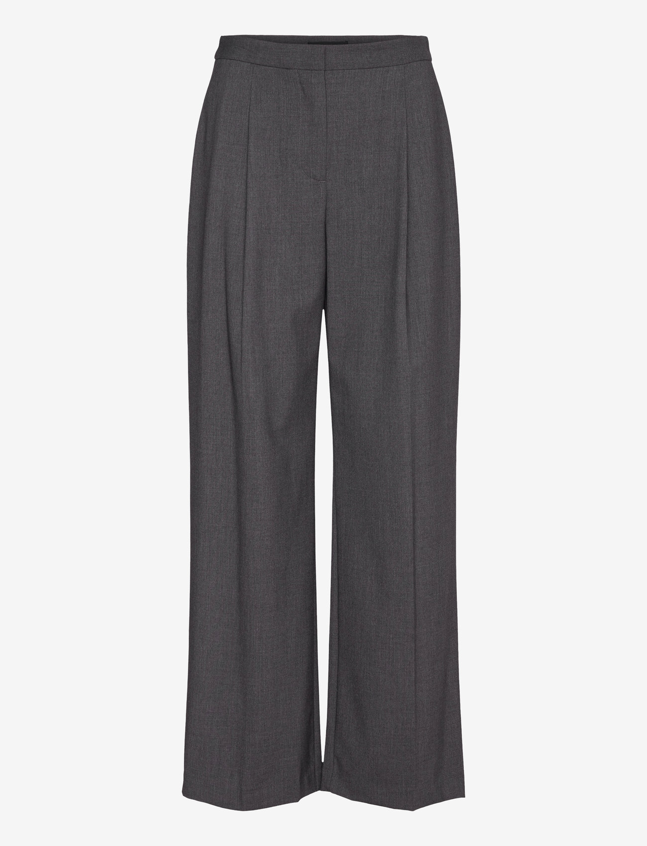 Mango - Wideleg pleated trousers - grey - 1