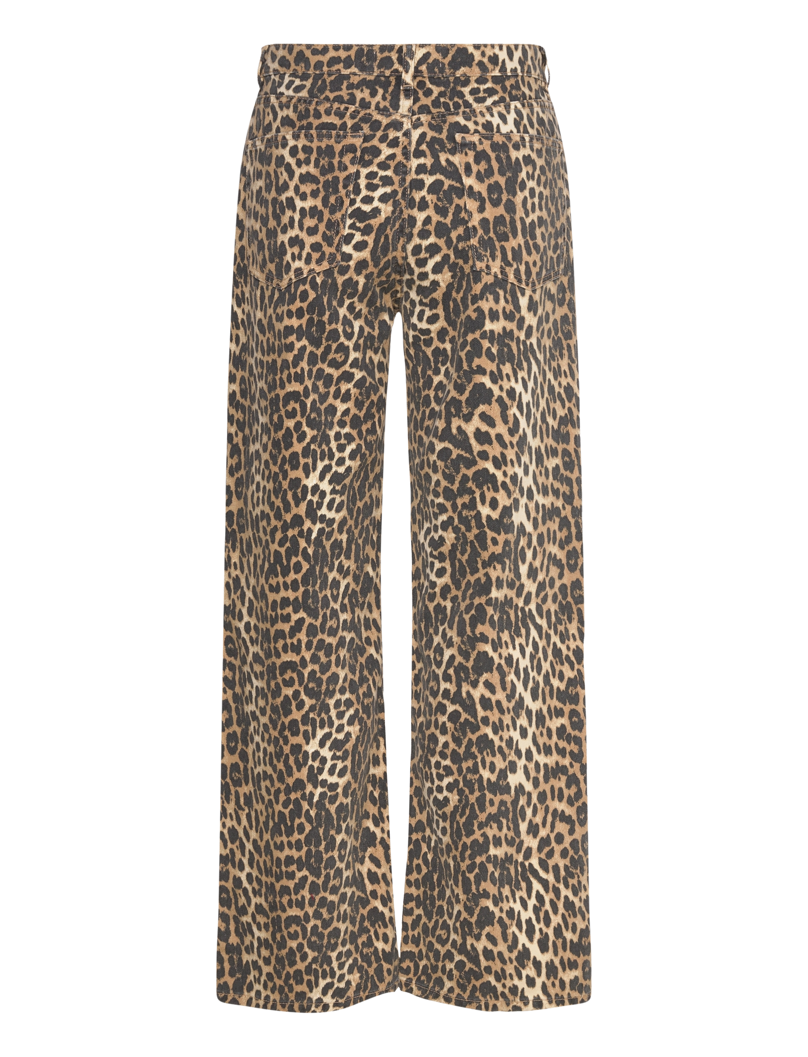 Mango - High-waisted straight-fit jeans with leopard print - straight jeans - brown - 2