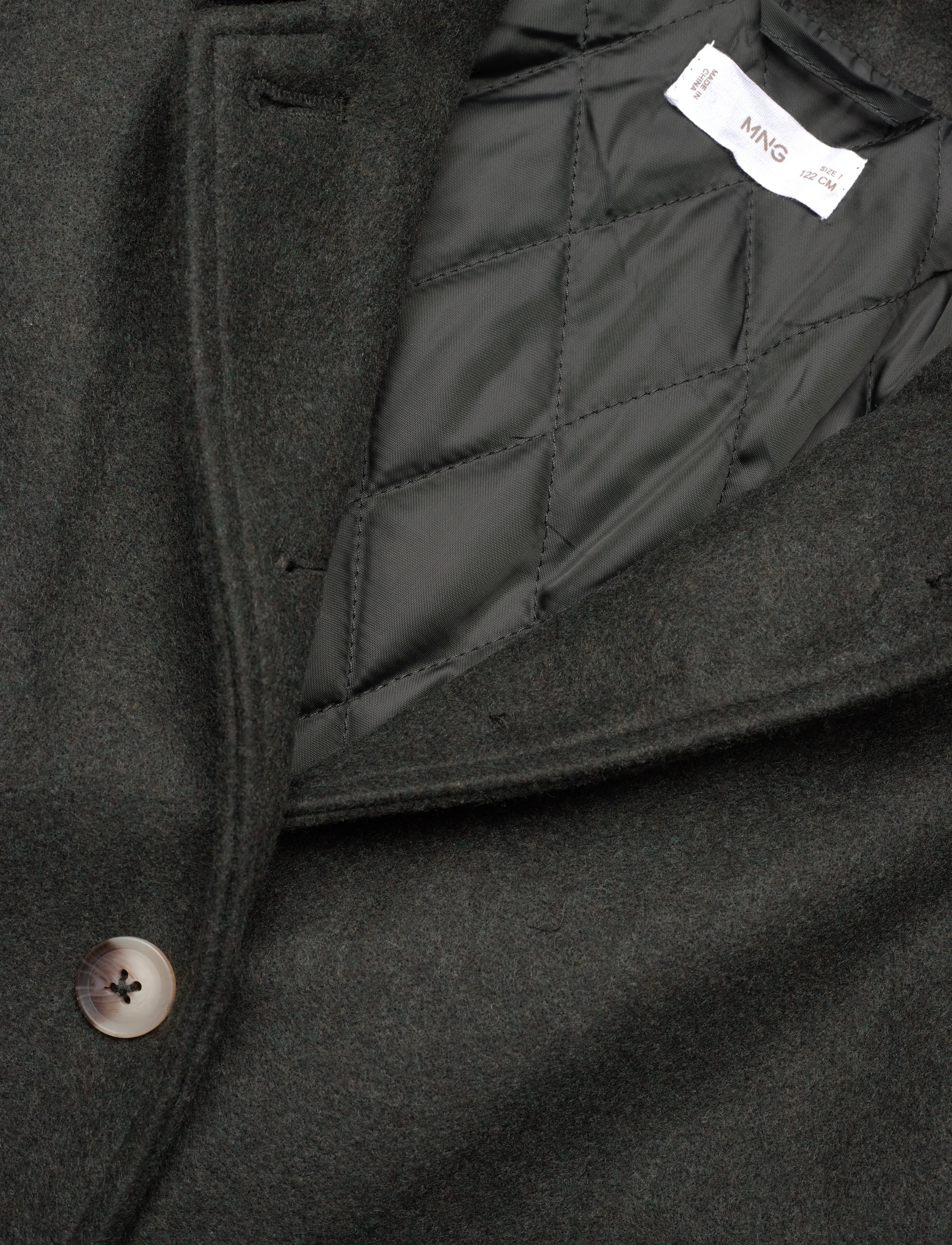 Mango - Short cloth coat - vårjackor - beige - khaki - 2