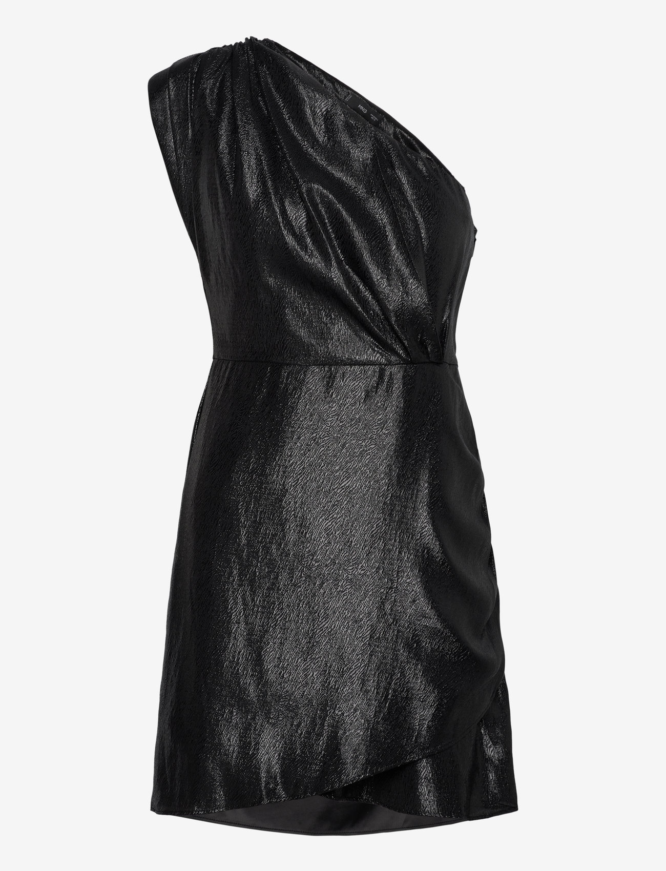 Mango - Textured asymmetrical dress - festkjoler - black - 1