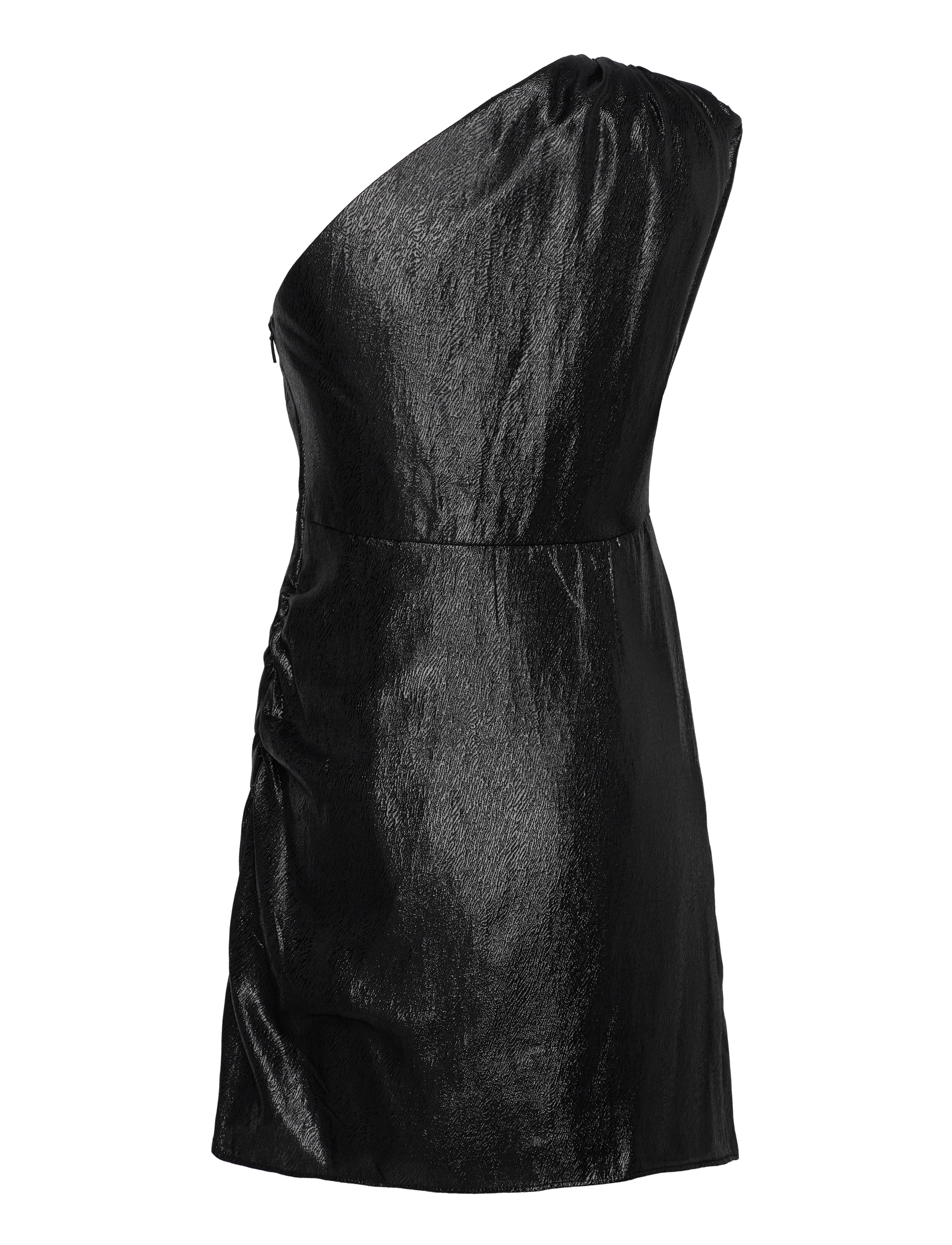 Mango - Textured asymmetrical dress - festkjoler - black - 2