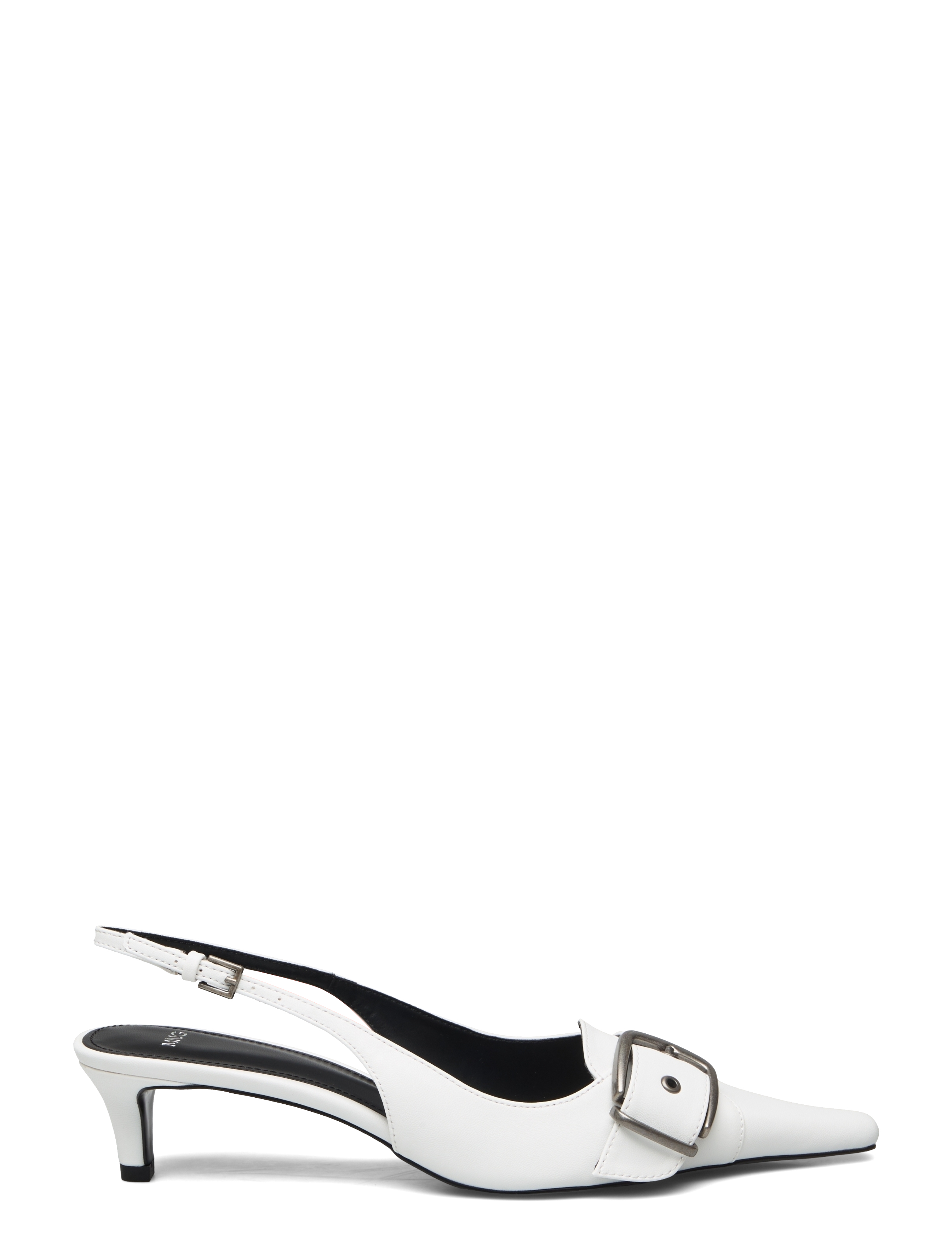 Mango - Heeled shoes with buckle fastening - kvinder - white - 1
